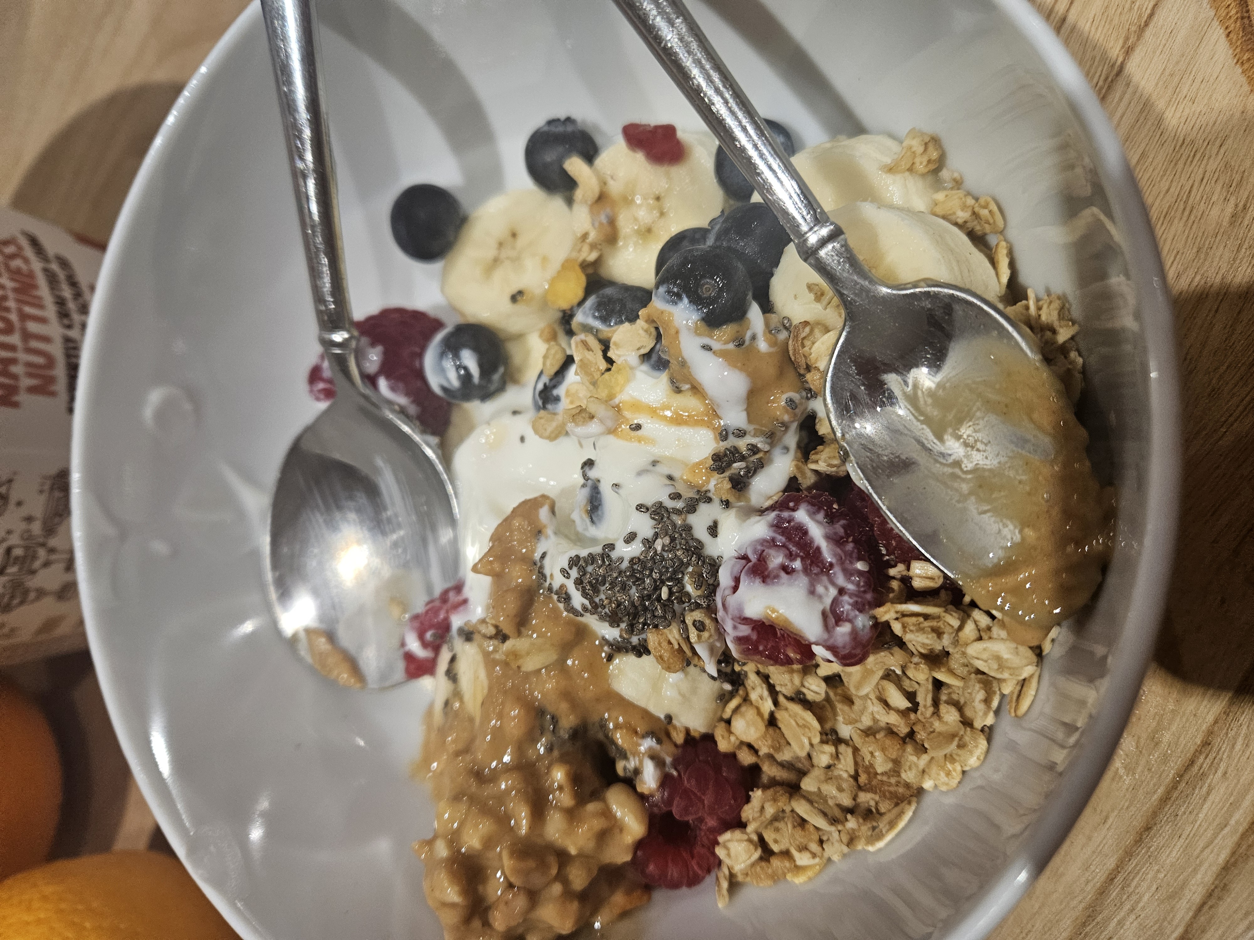 Yogurt fruit granola bowl