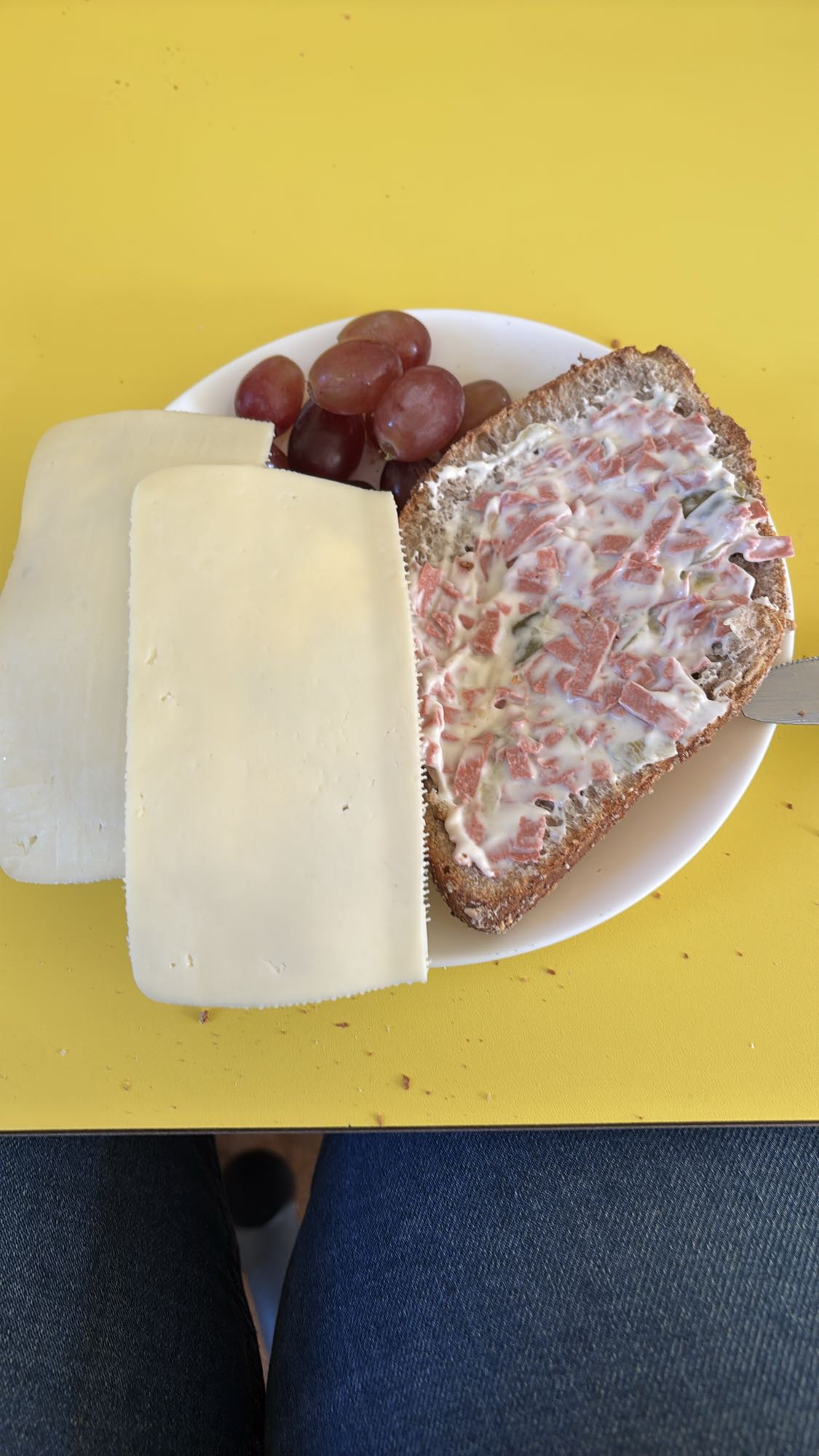 Kaasbroodje met druiven