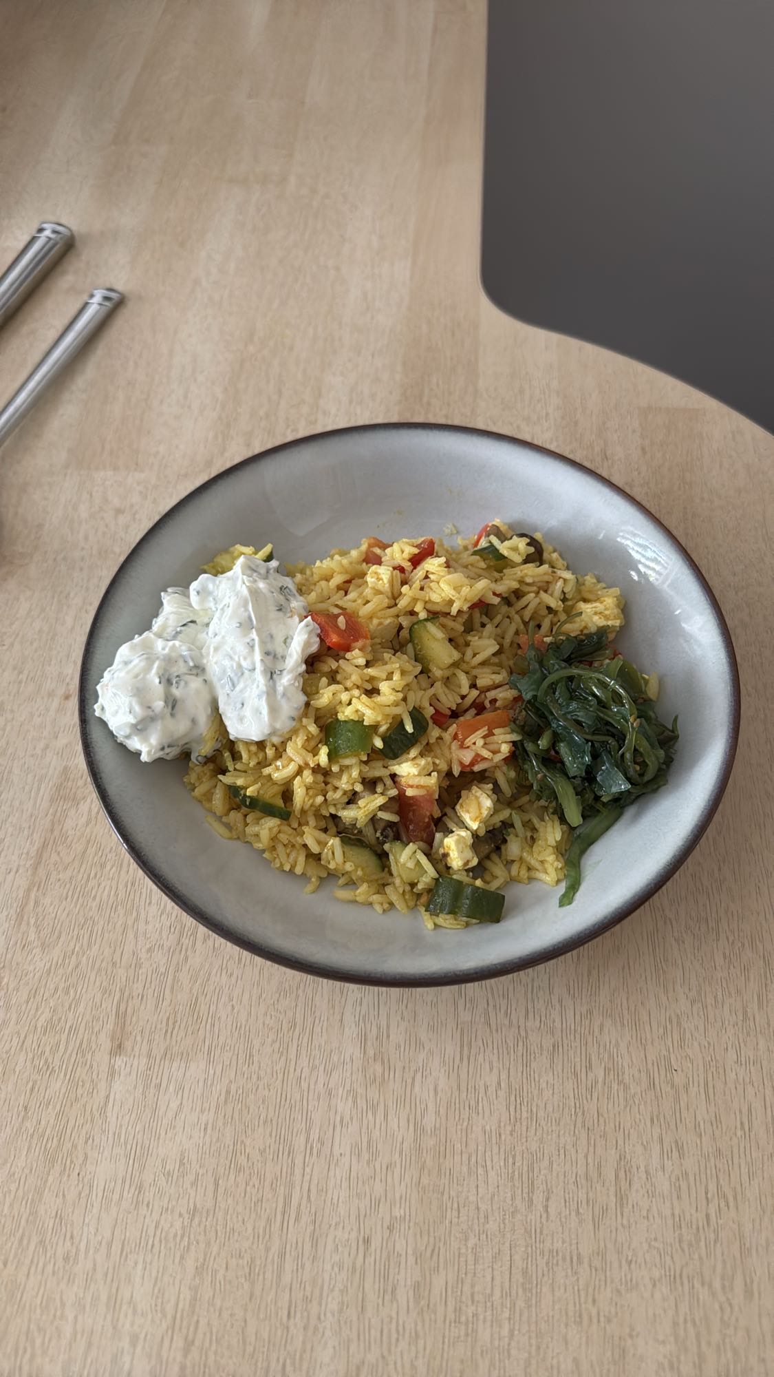 Reis mit Gemüse & Joghurt