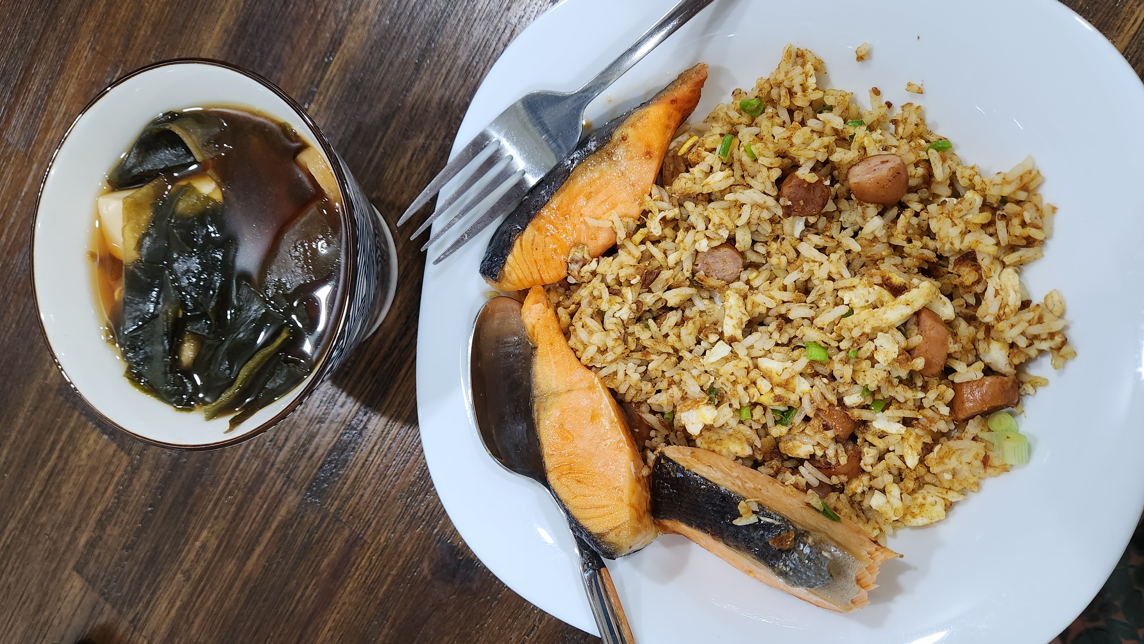Salmon Fried Rice & Miso Soup