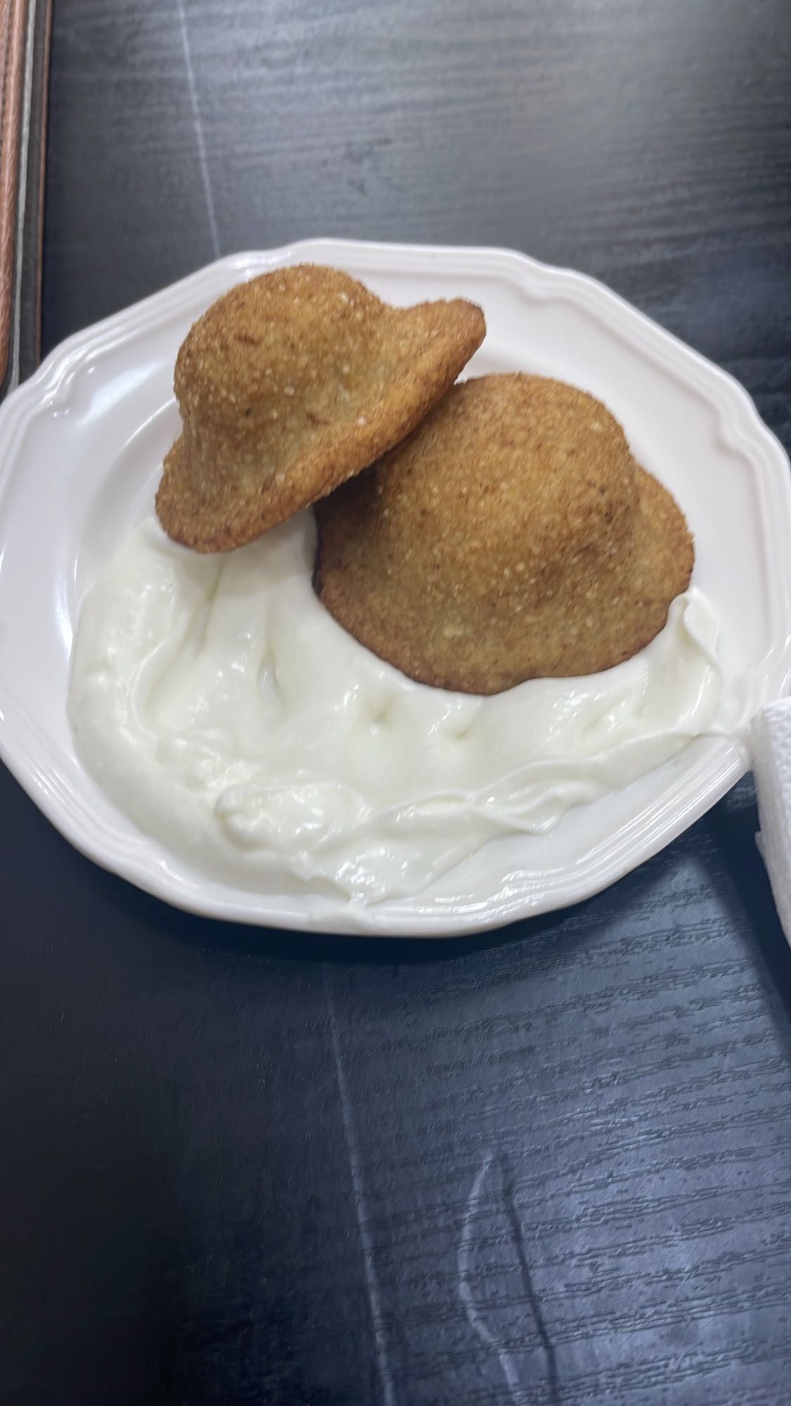 Kibbeh frit et yaourt