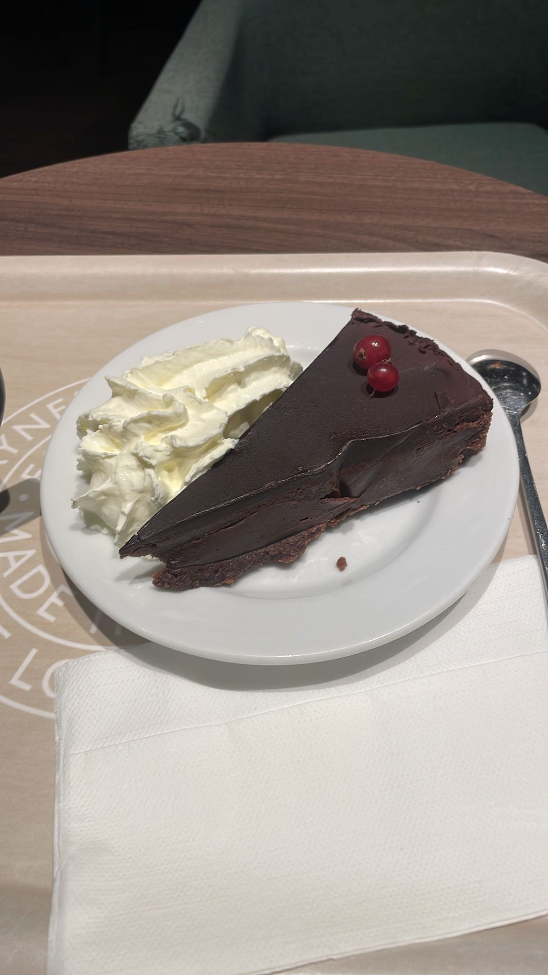 Chokladtårta med grädde