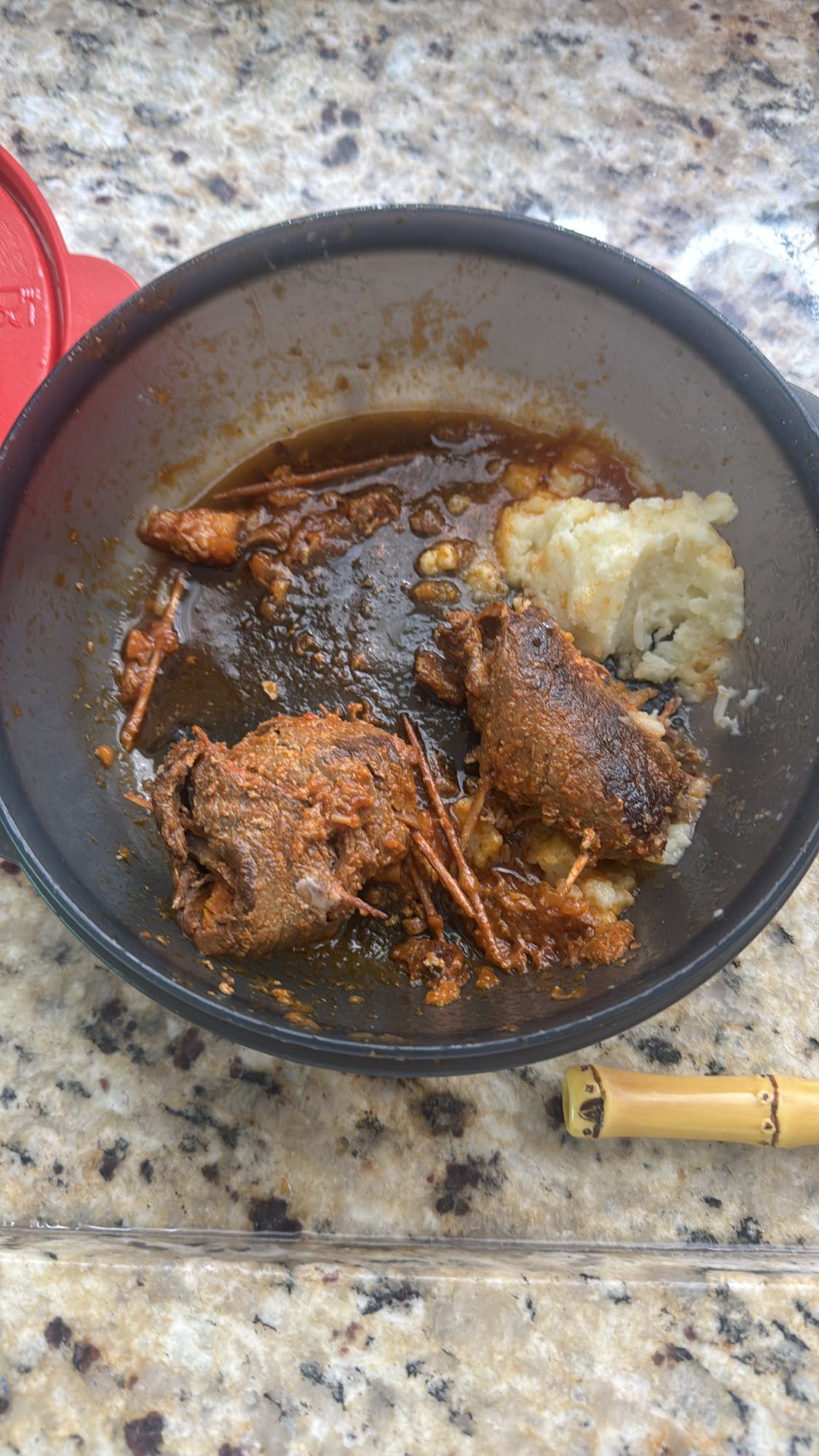 Carne cozida com purê