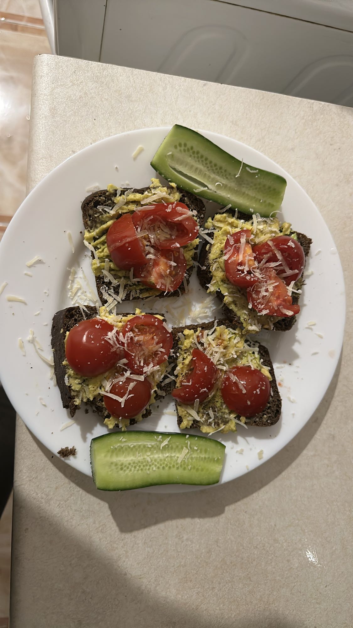 Avocado Tomato Rye Toast