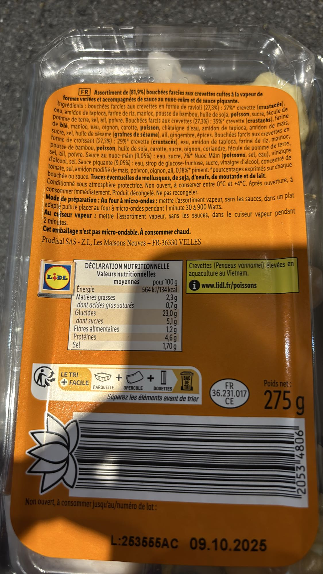 Bouchées crevettes vapeur