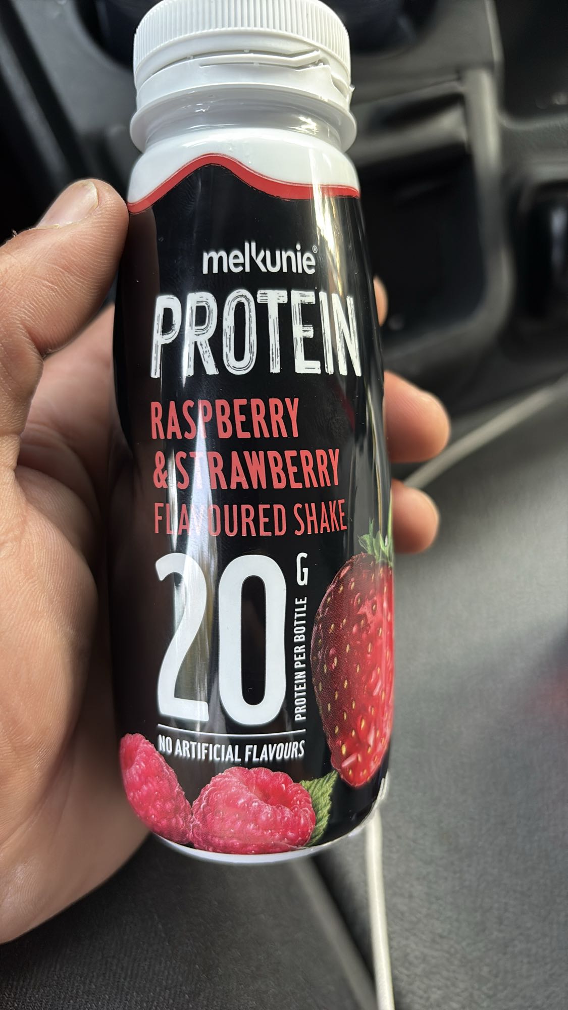 Eiwitshake aardbei framboos