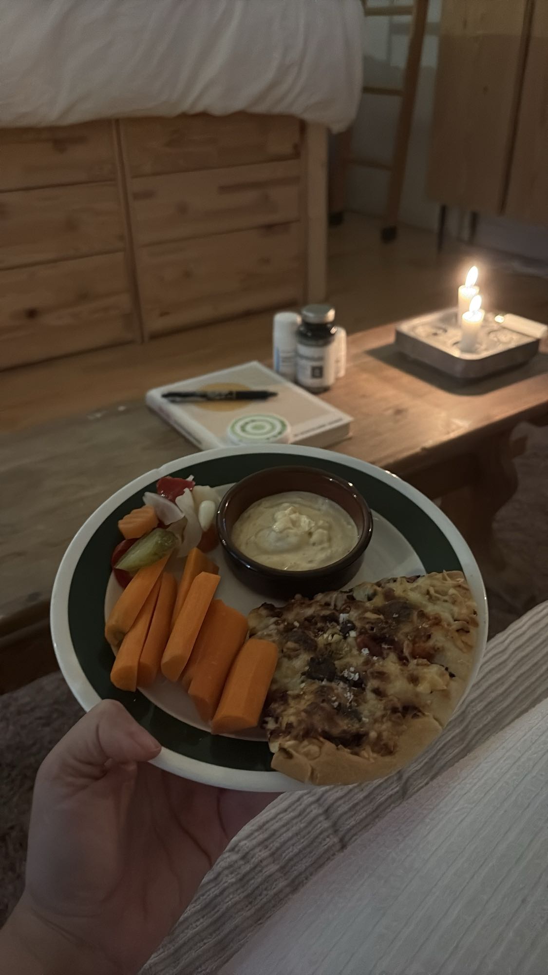 Kvällstallrik med pizza