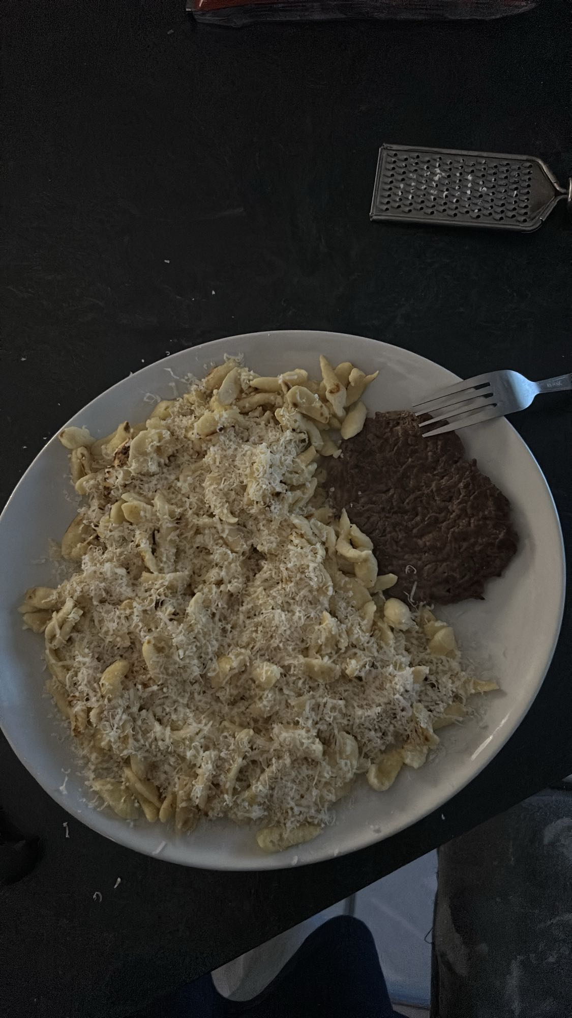 Spätzle au fromage et steak