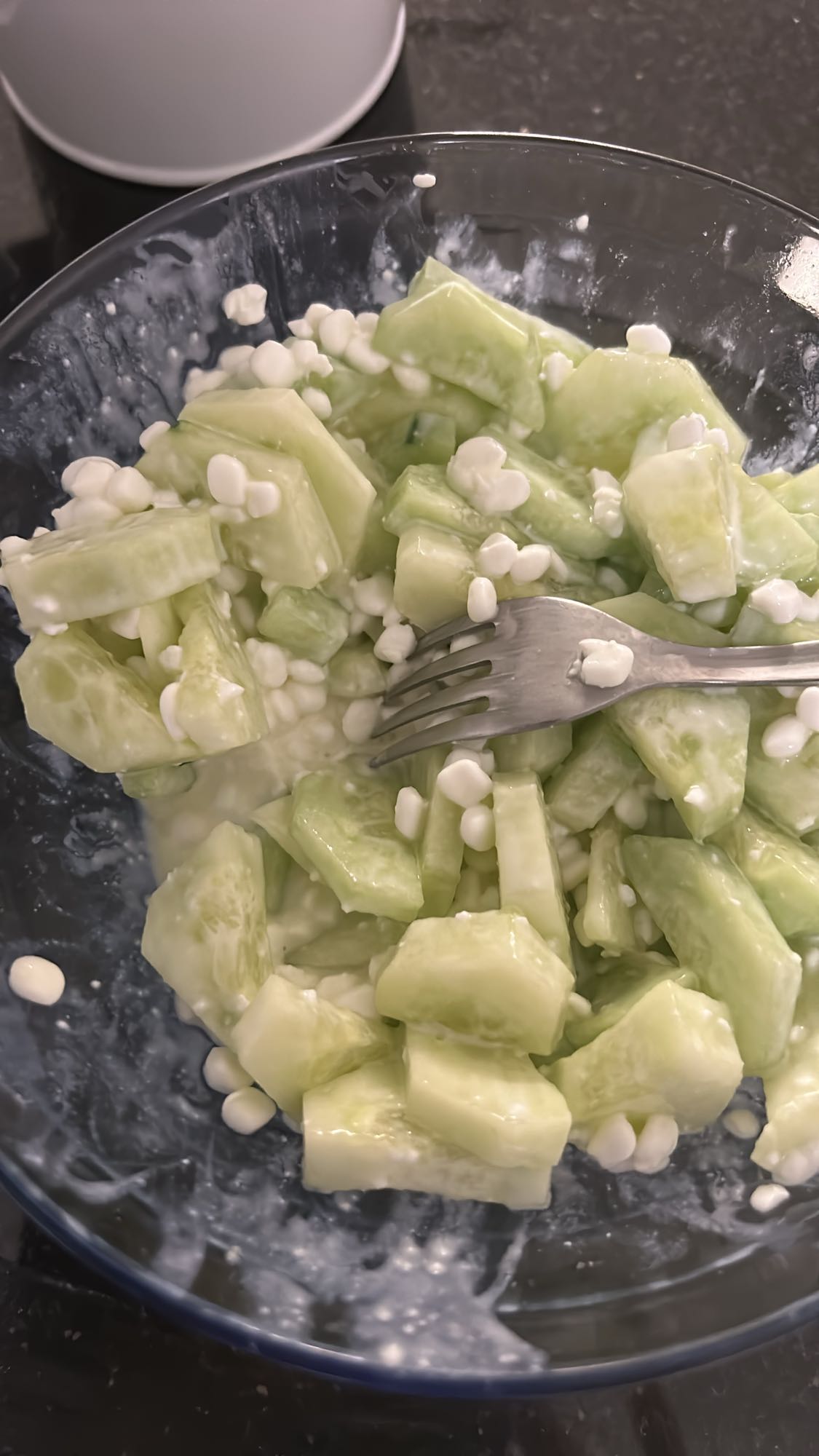 Komkommer kwark salade