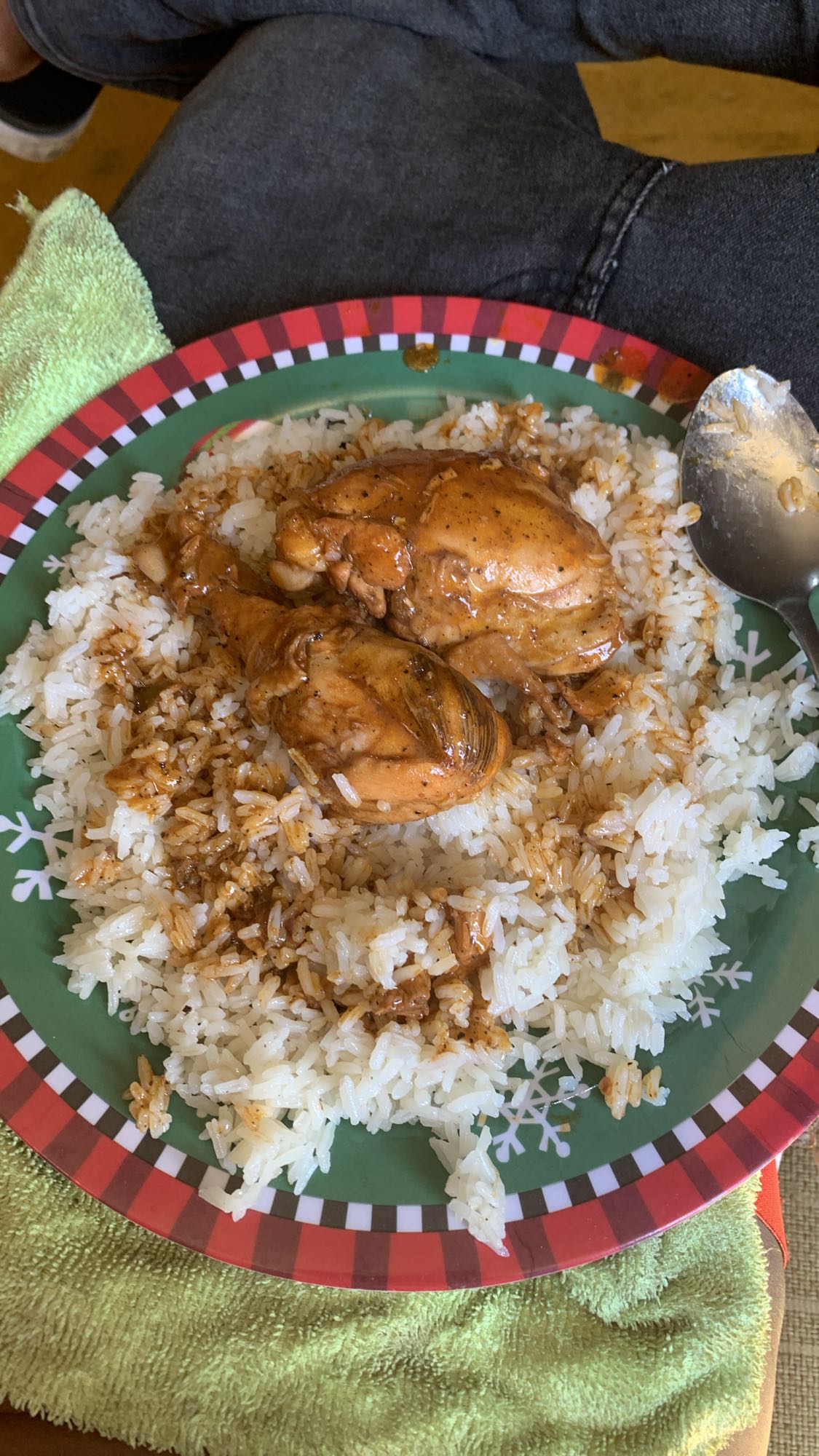 Pollo guisado con arroz