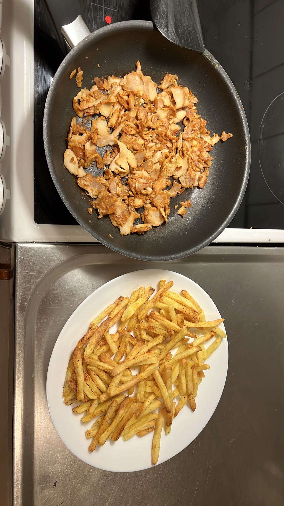 Kycklingkebab med pommes