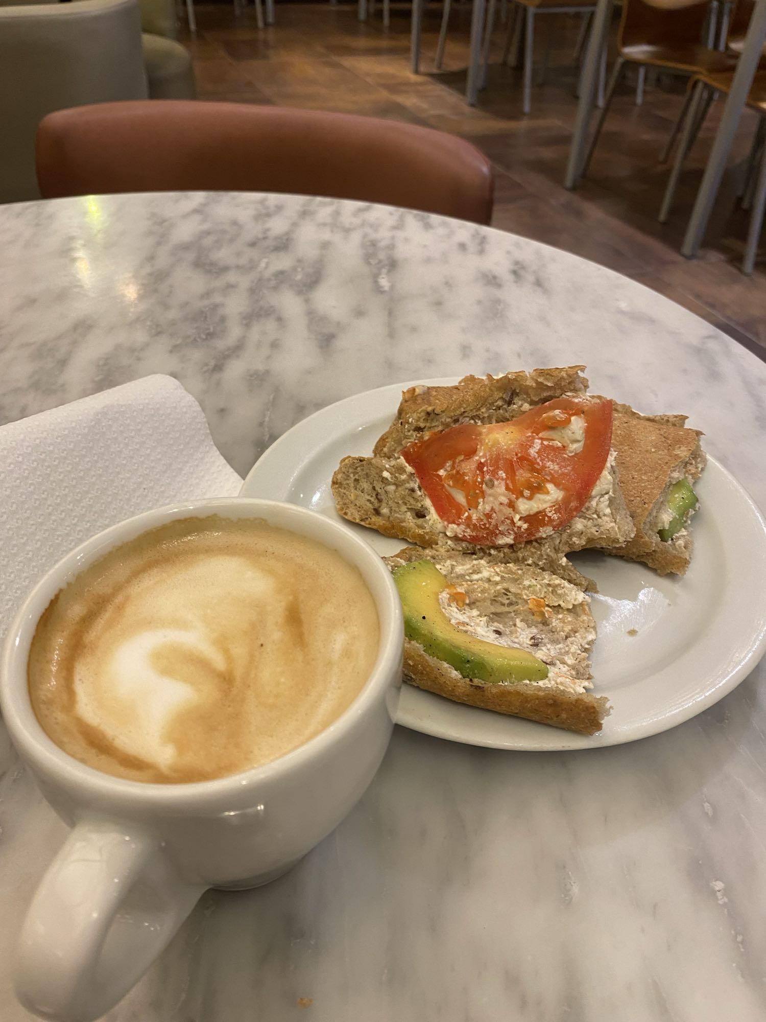 Tostadas con café
