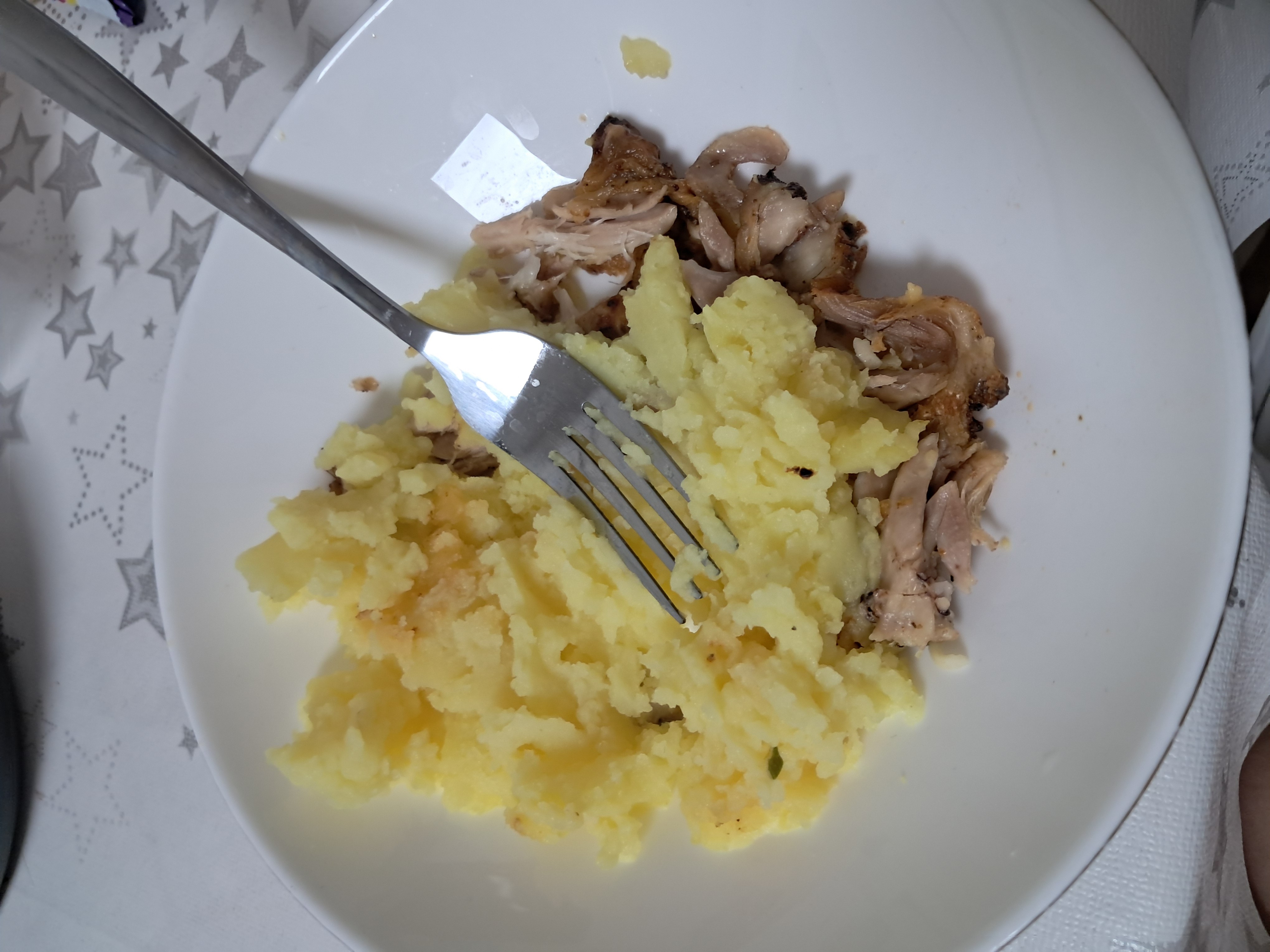 Kartoffelpüree mit Hähnchen