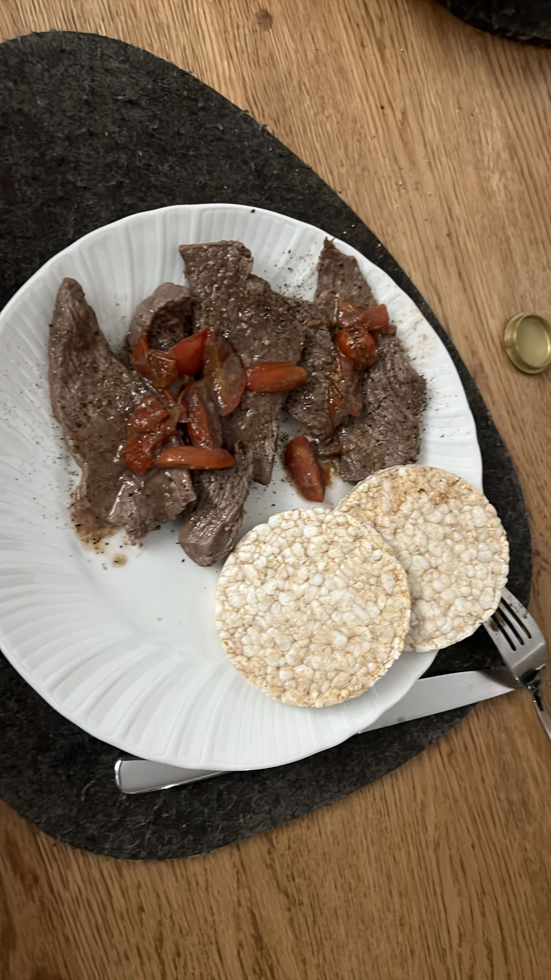 Beef with rice cakes