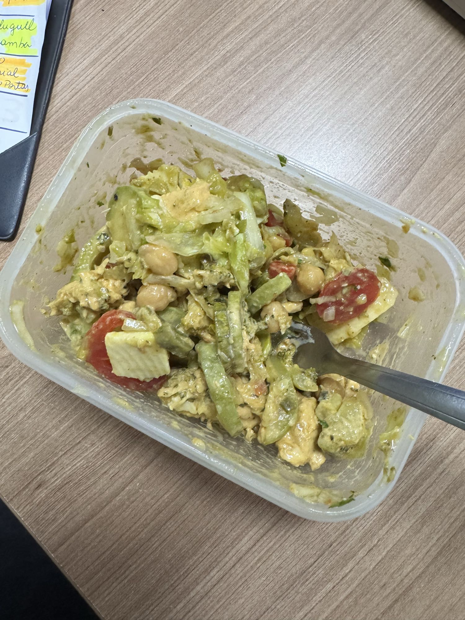 Salada de frango e grão