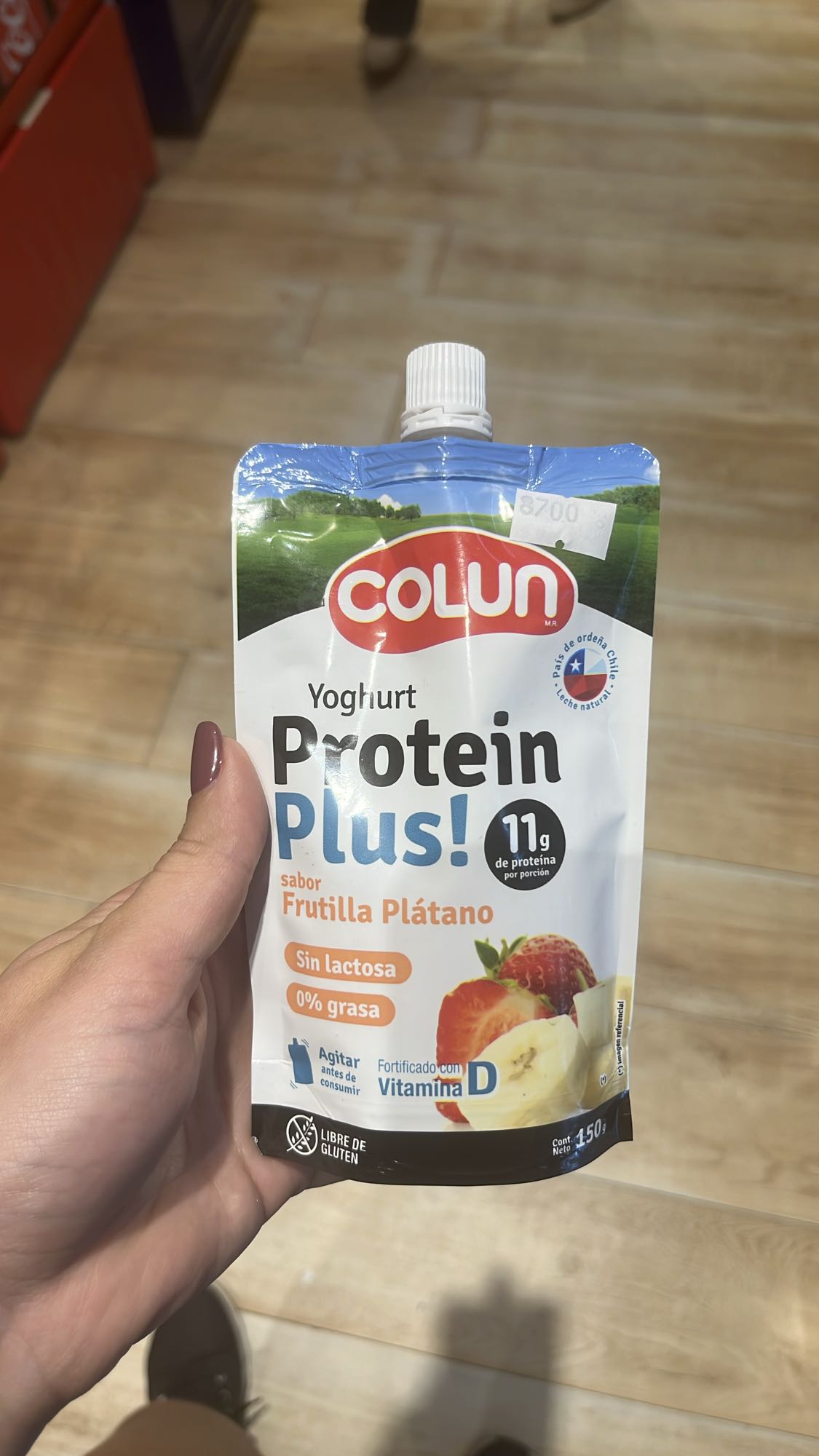 Yogur proteína frutilla plátano