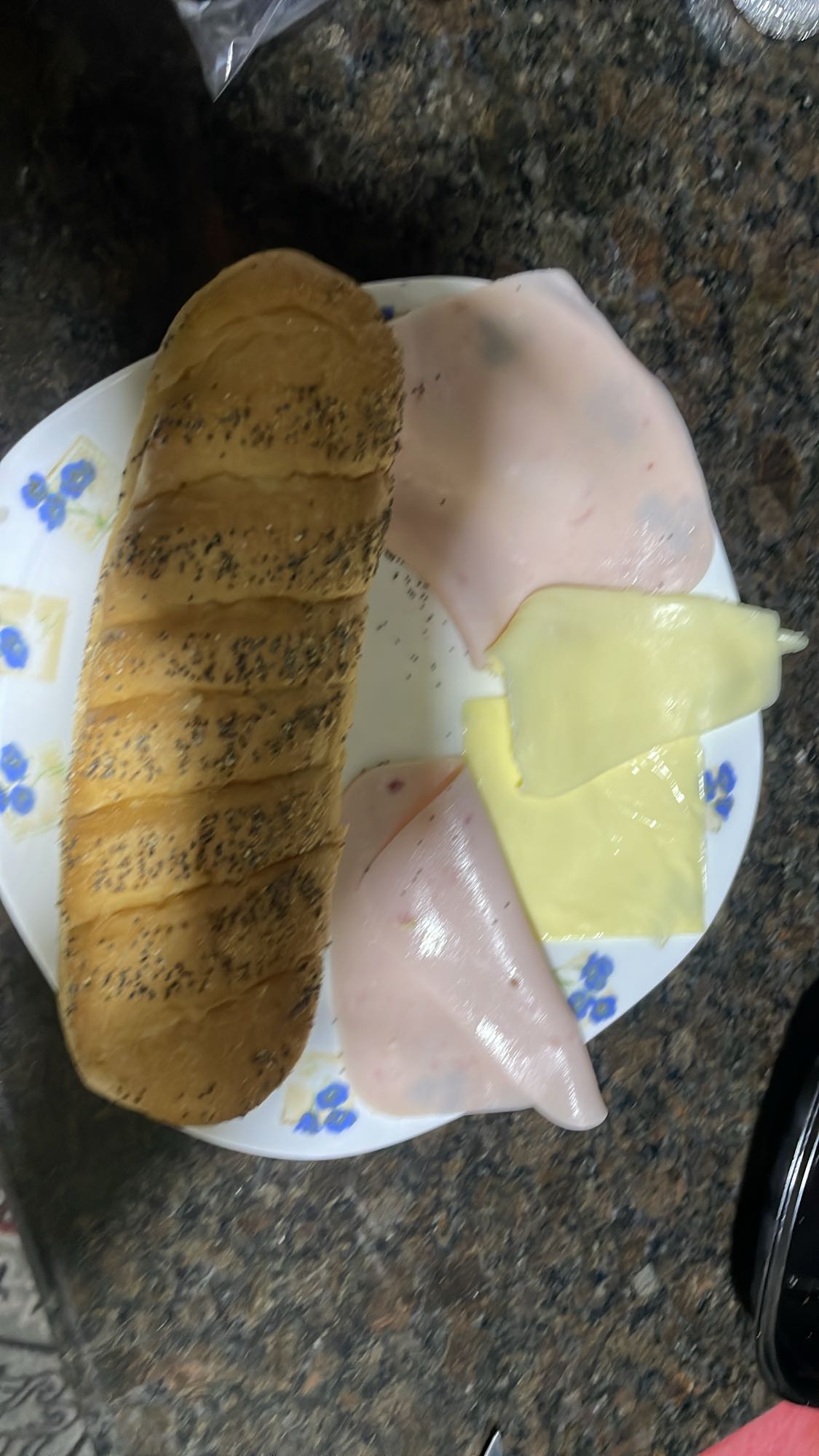 Ham and Cheese Sandwich Plate