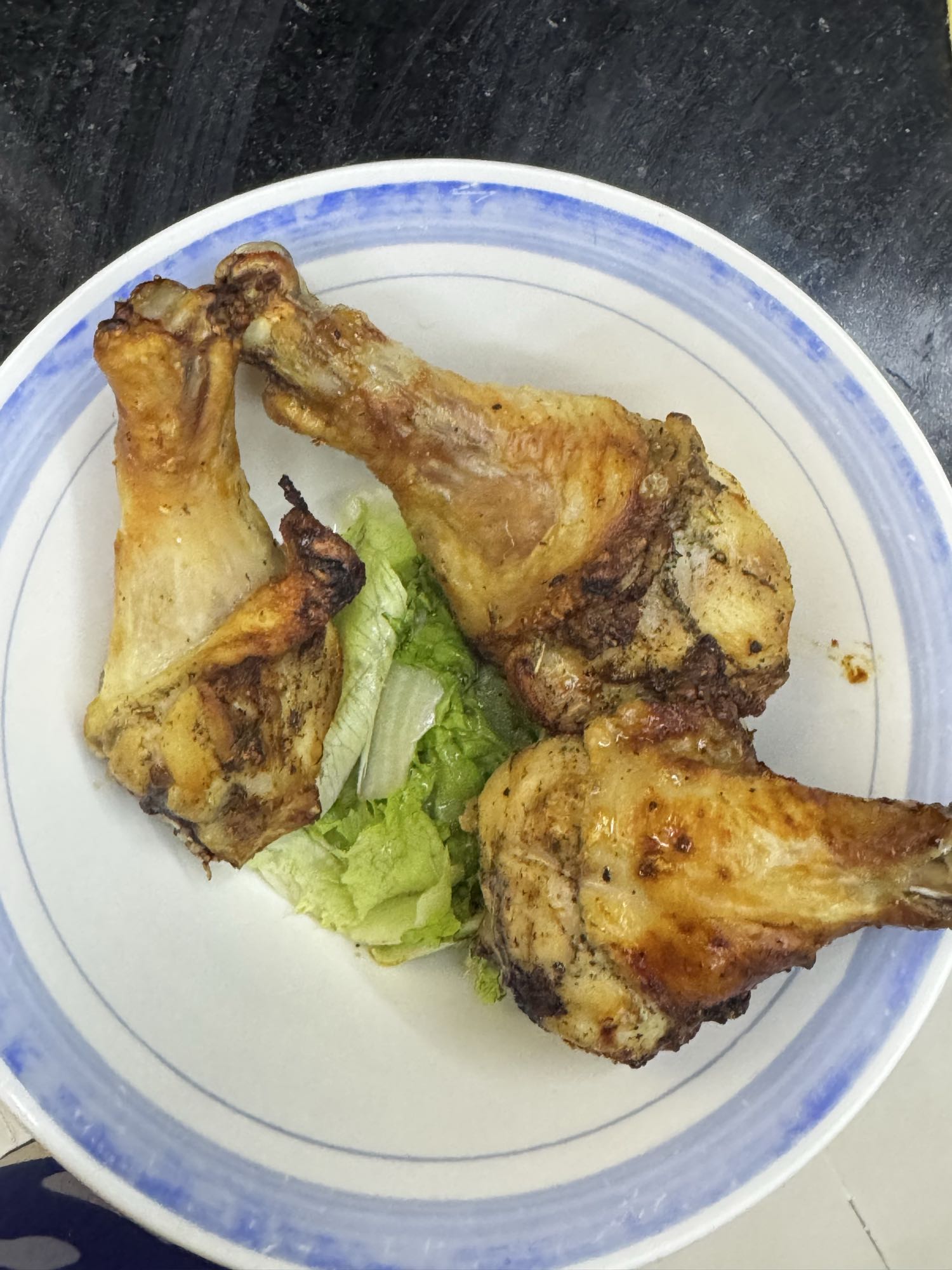 Muslos de pollo asados