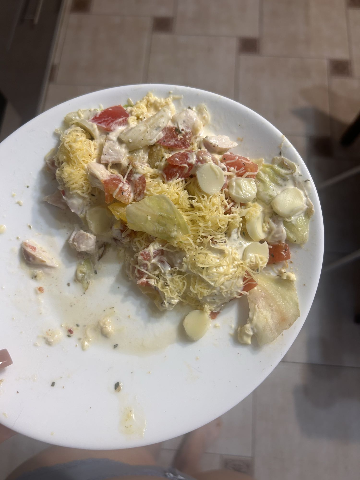 Куриный салат с сыром