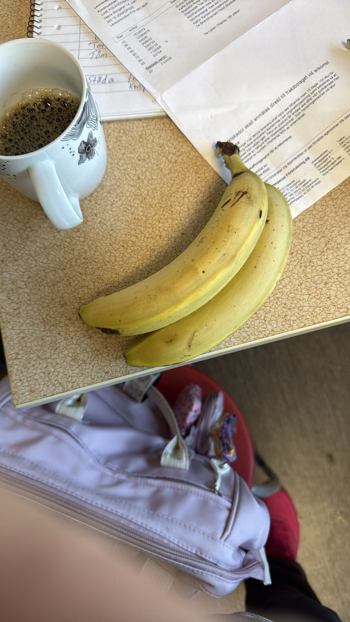 Bananer och kaffe