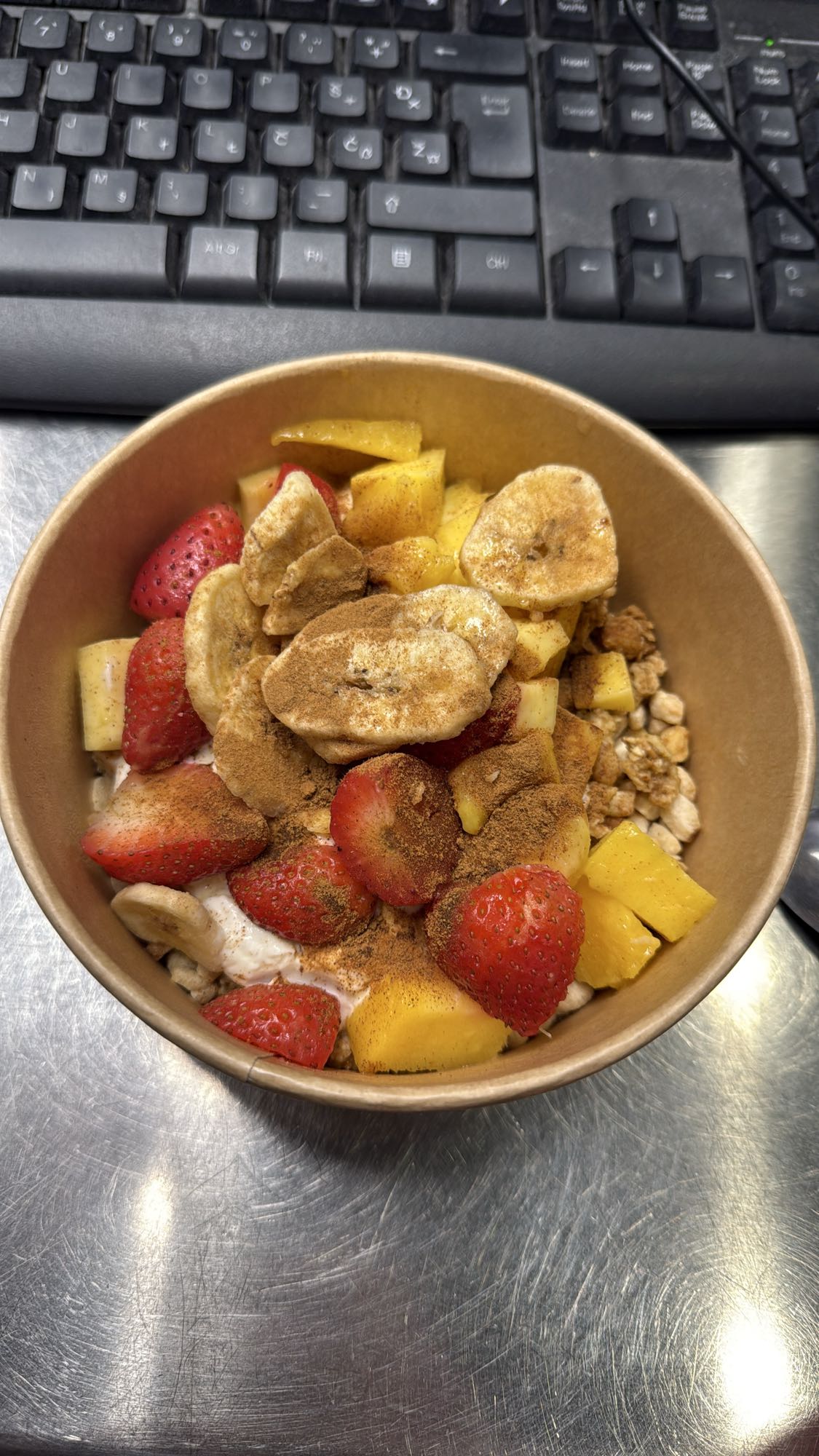 Fruit yogurt granola bowl