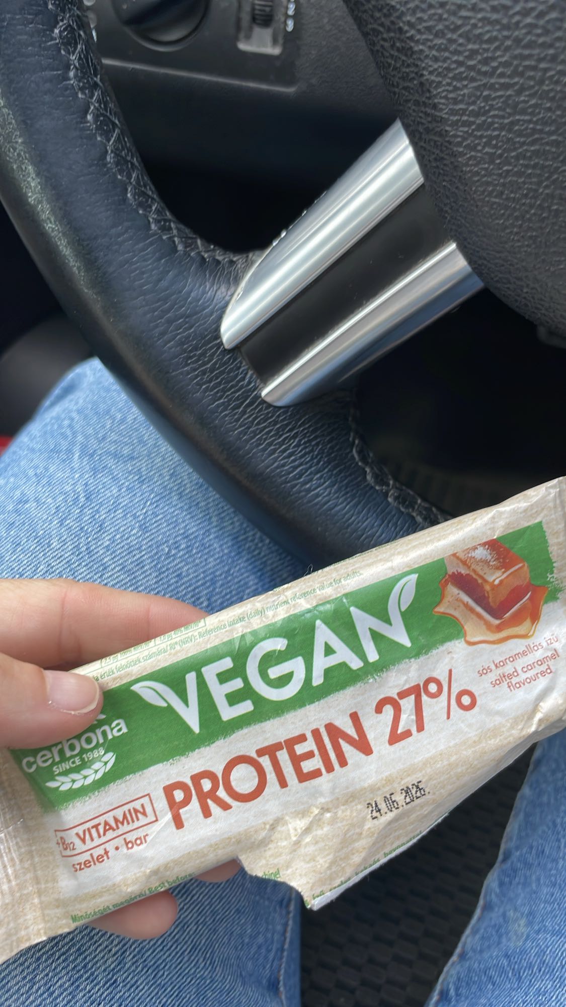 Baton vegan proteic caramel