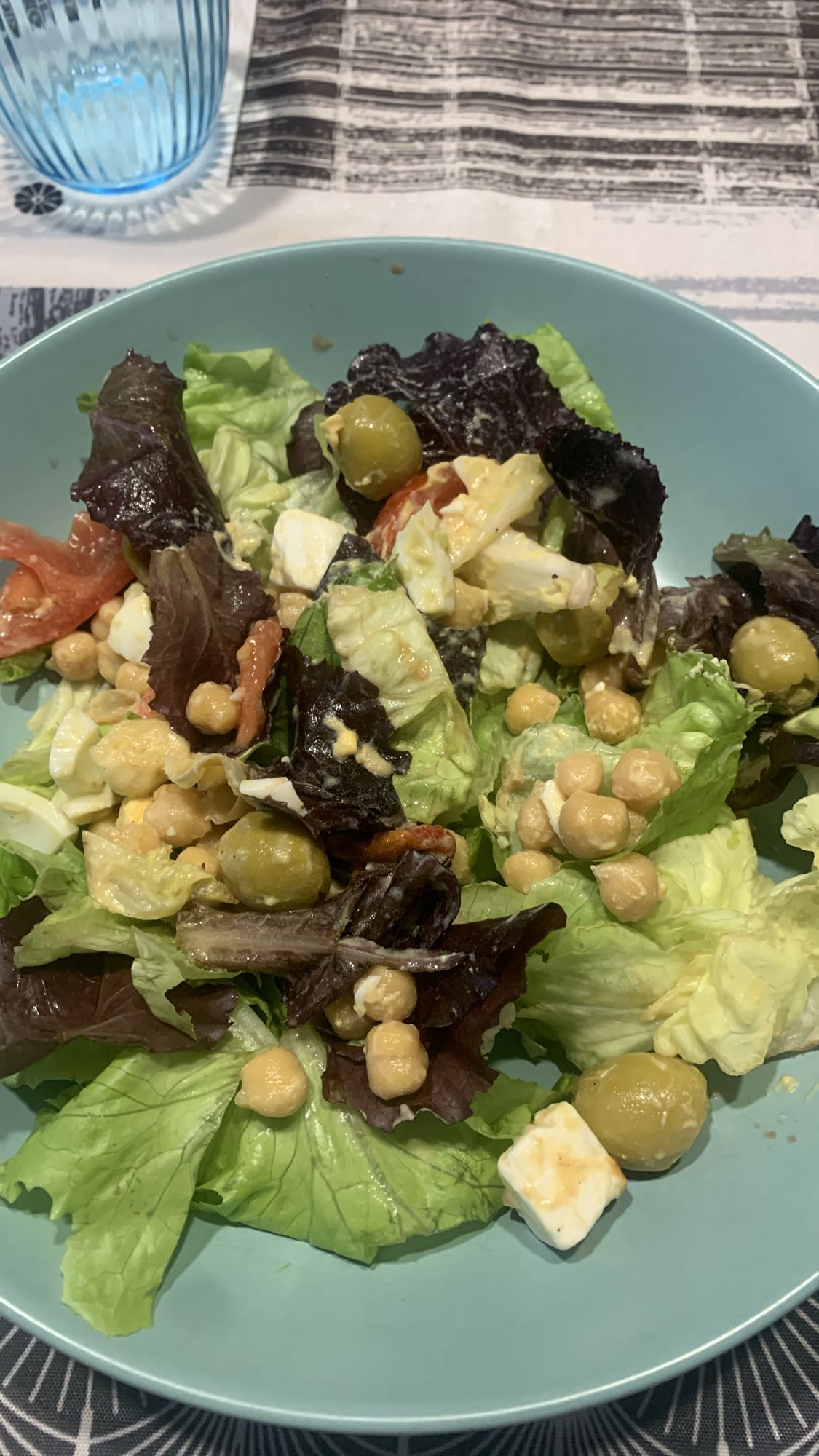 ensalada con garbanzos