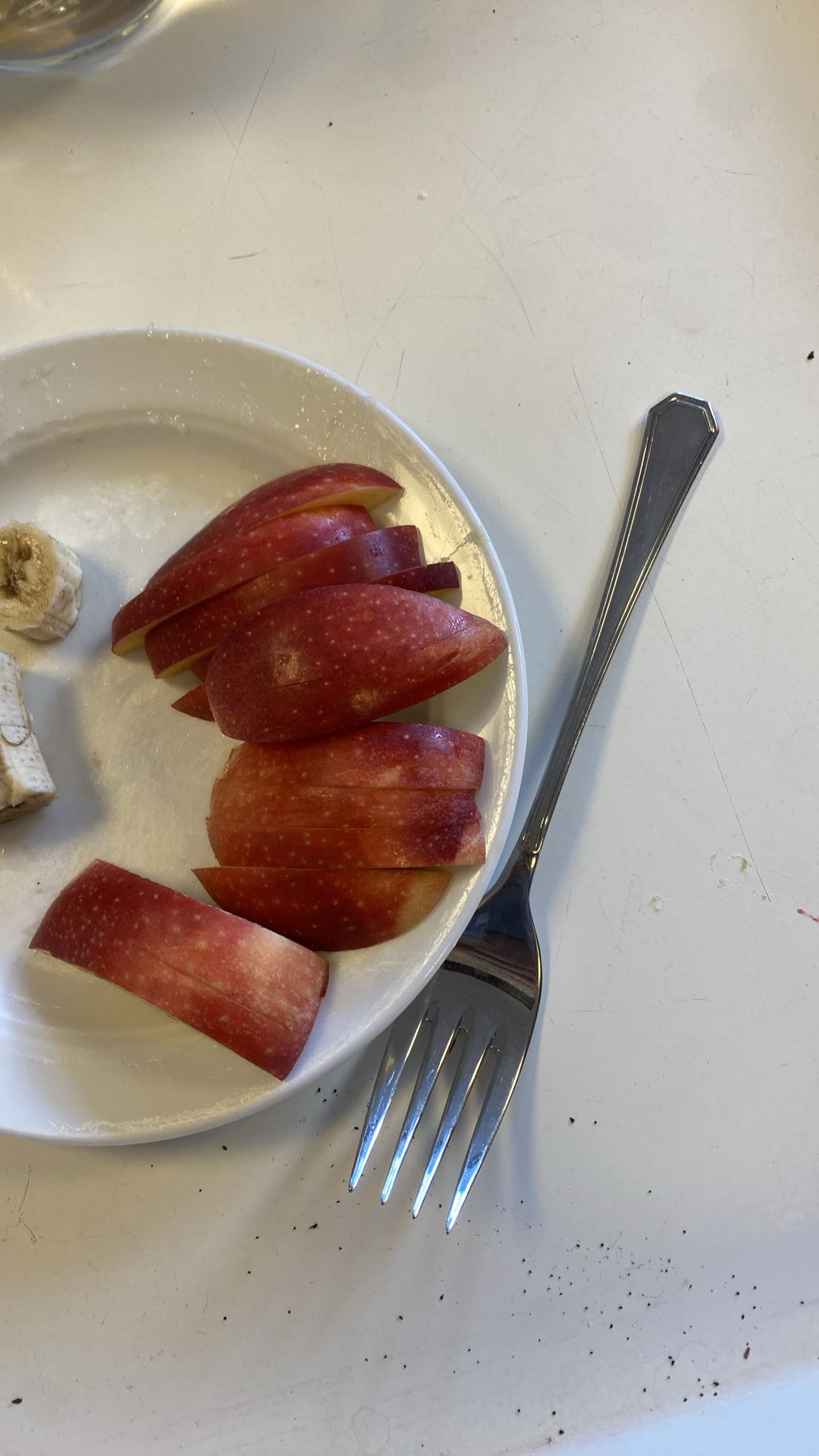 Äpple och bananskivor