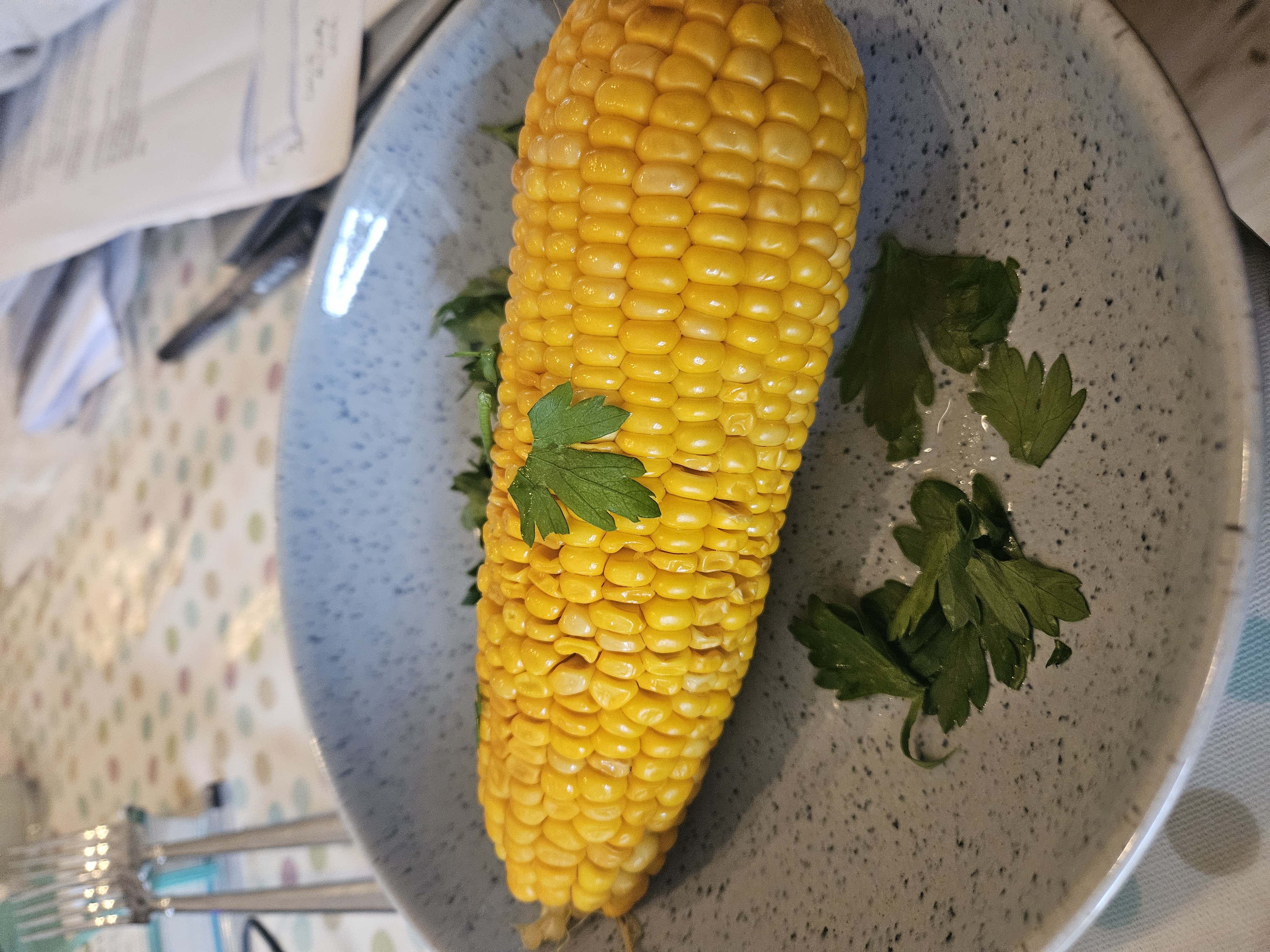 Boiled Corn with Parsley