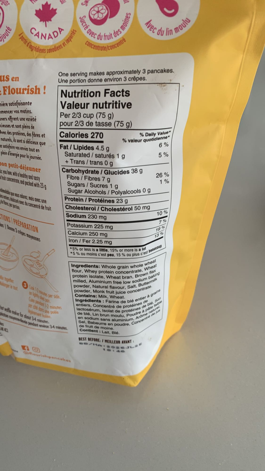 Mélange à crêpes protéiné