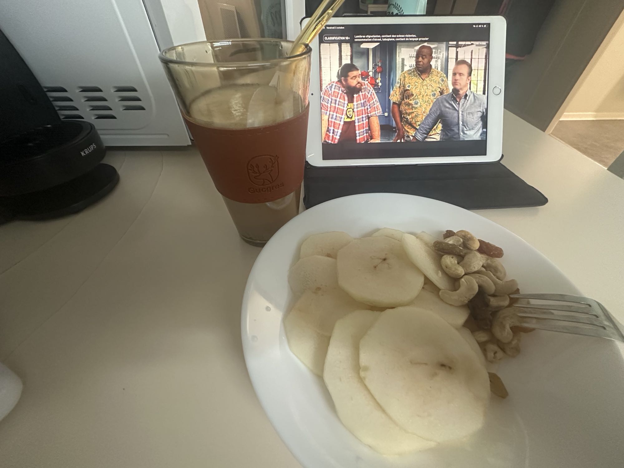 Poire et noix collation