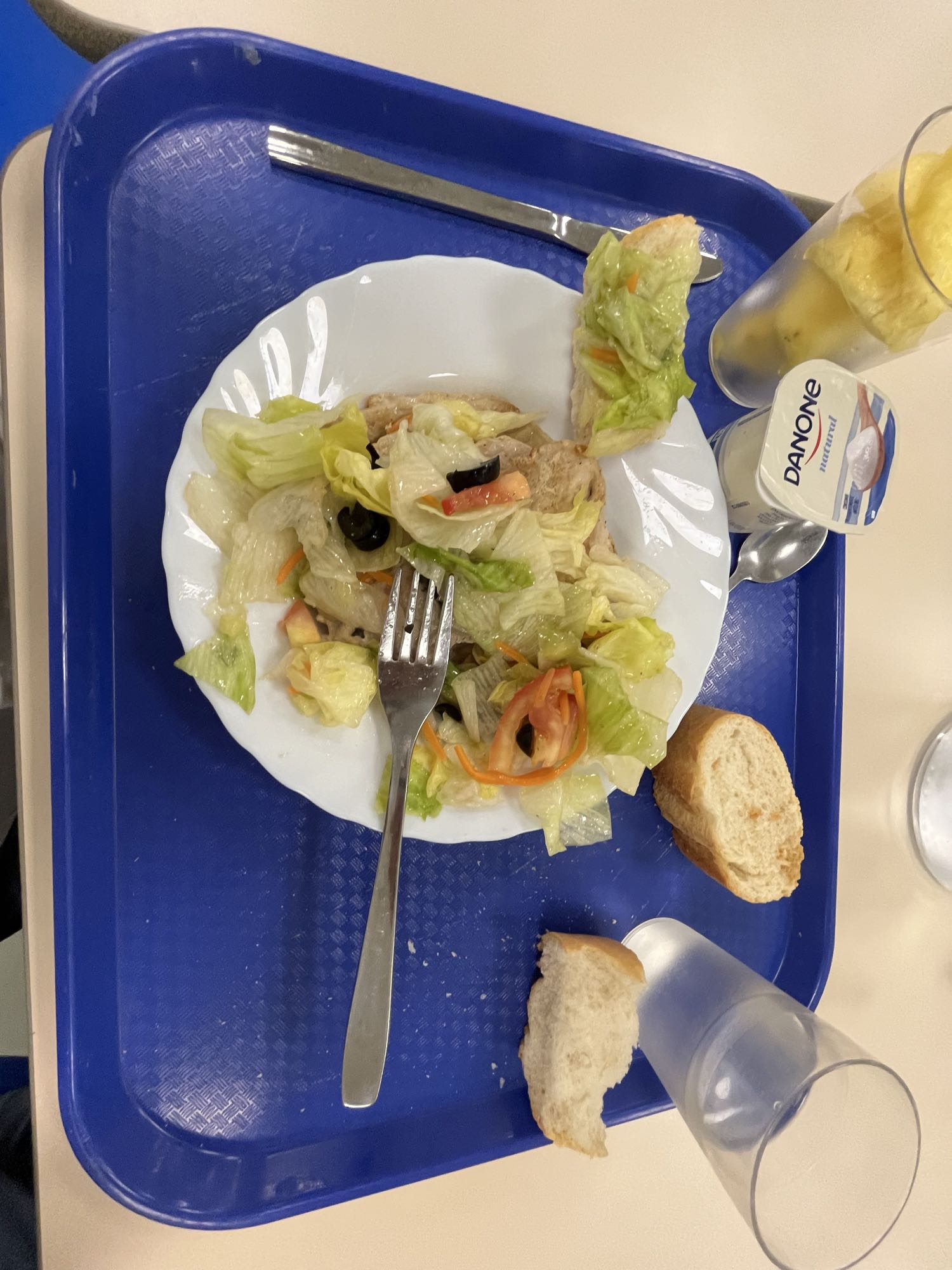 Ensalada con pollo y yogur