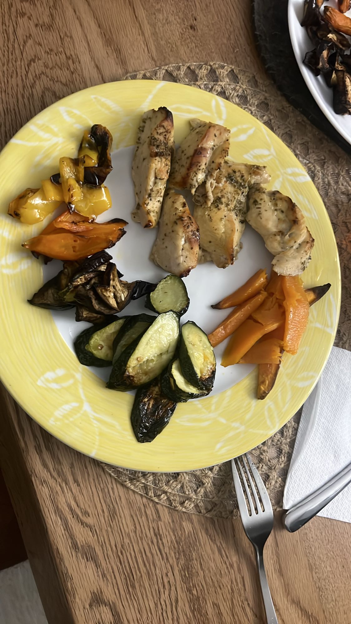 Tavuk ve Izgara Sebzeler