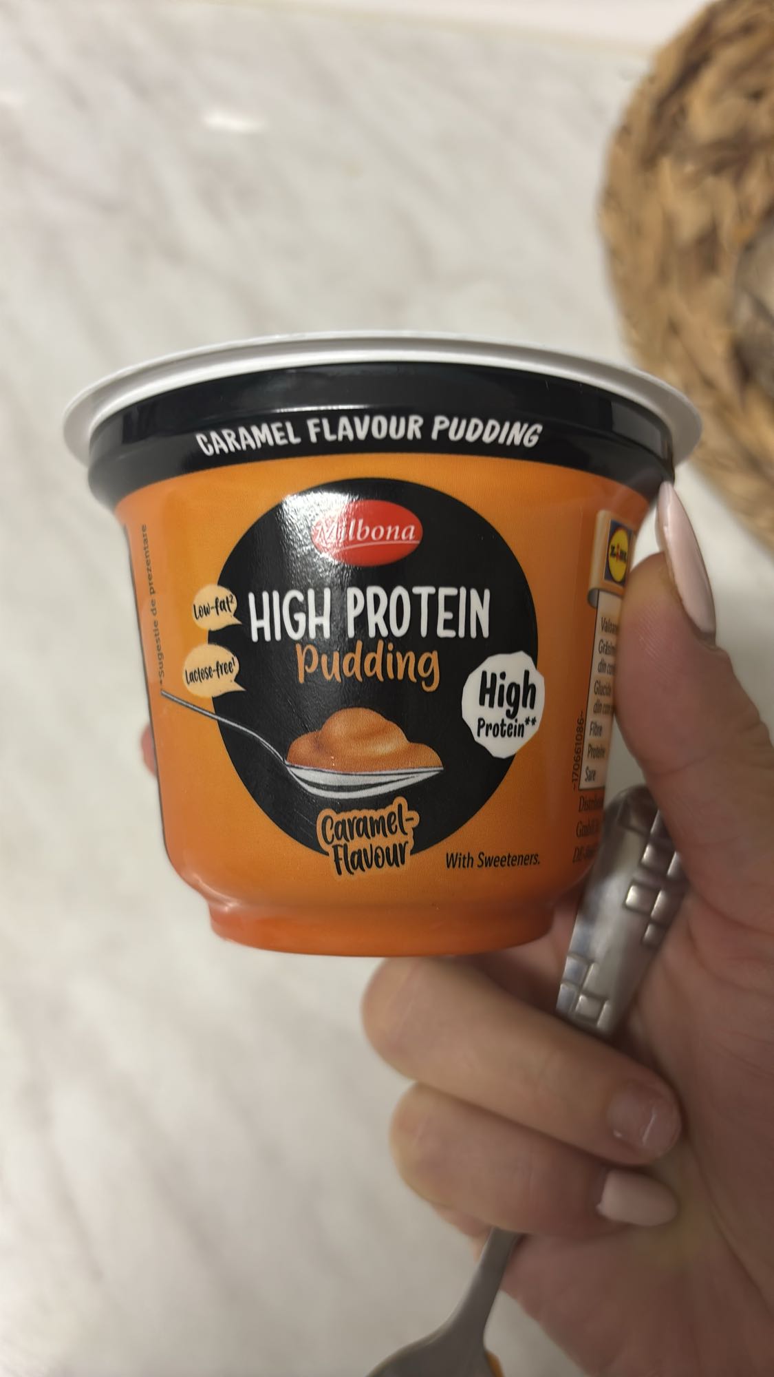 Budincă caramel proteică