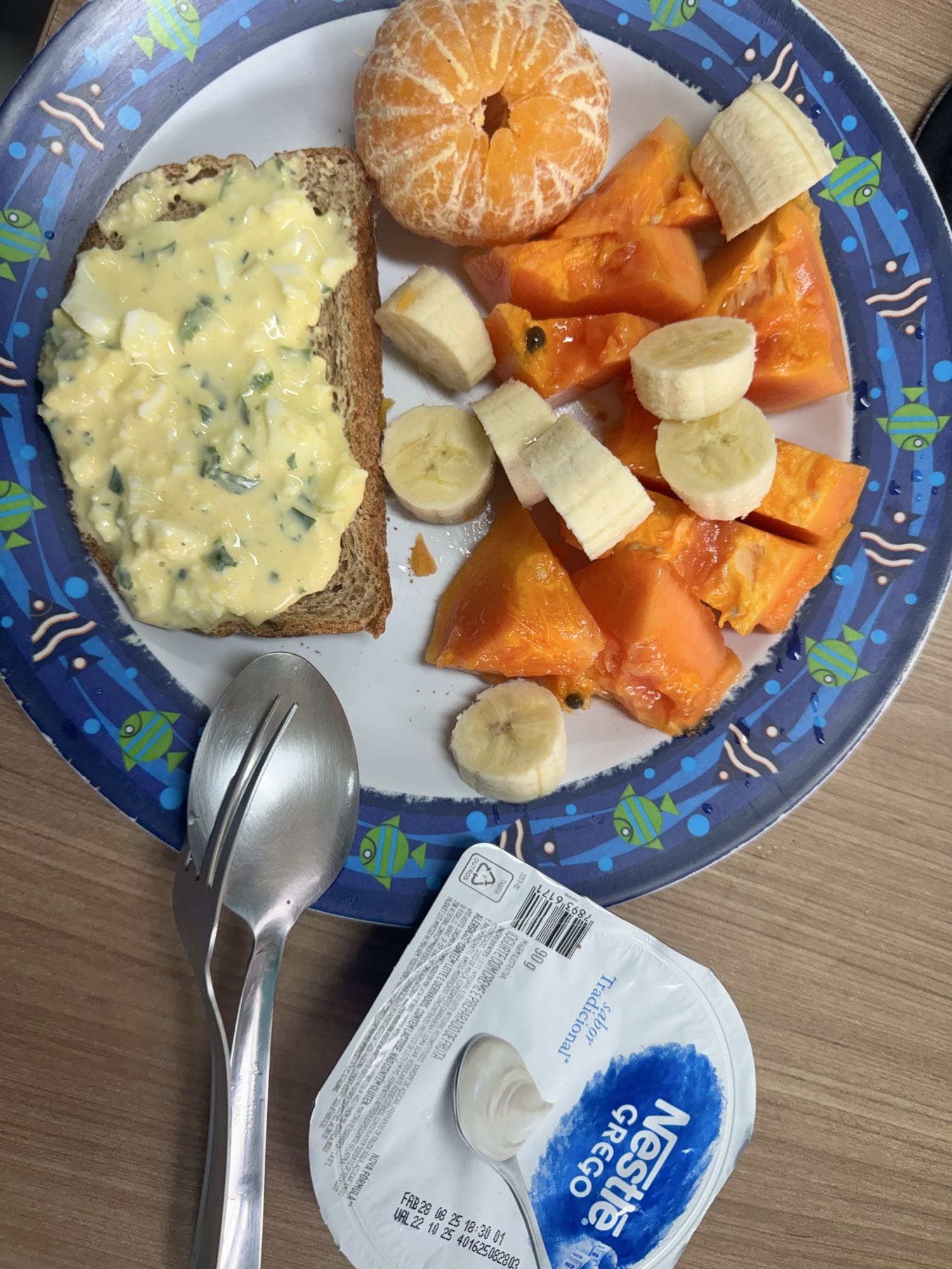 Café saudável com frutas