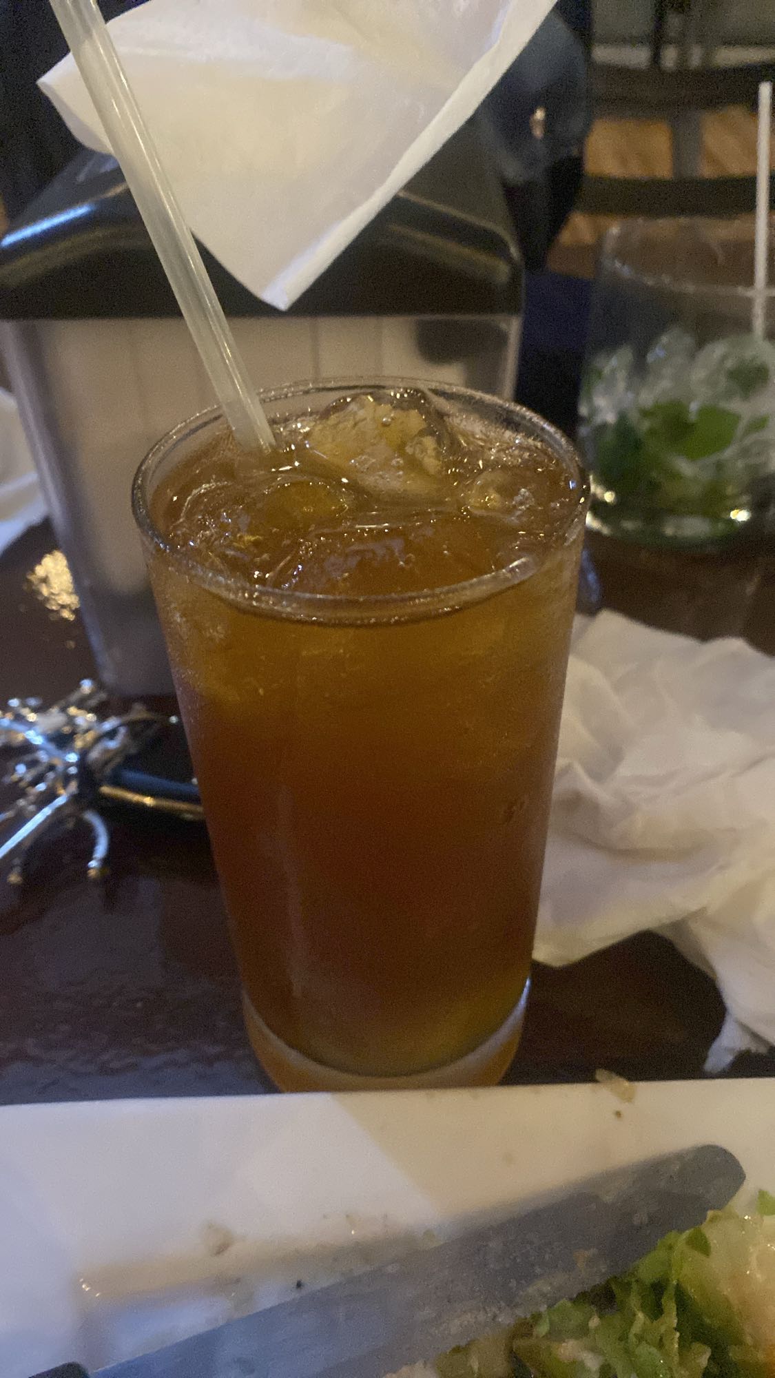 té helado azucarado