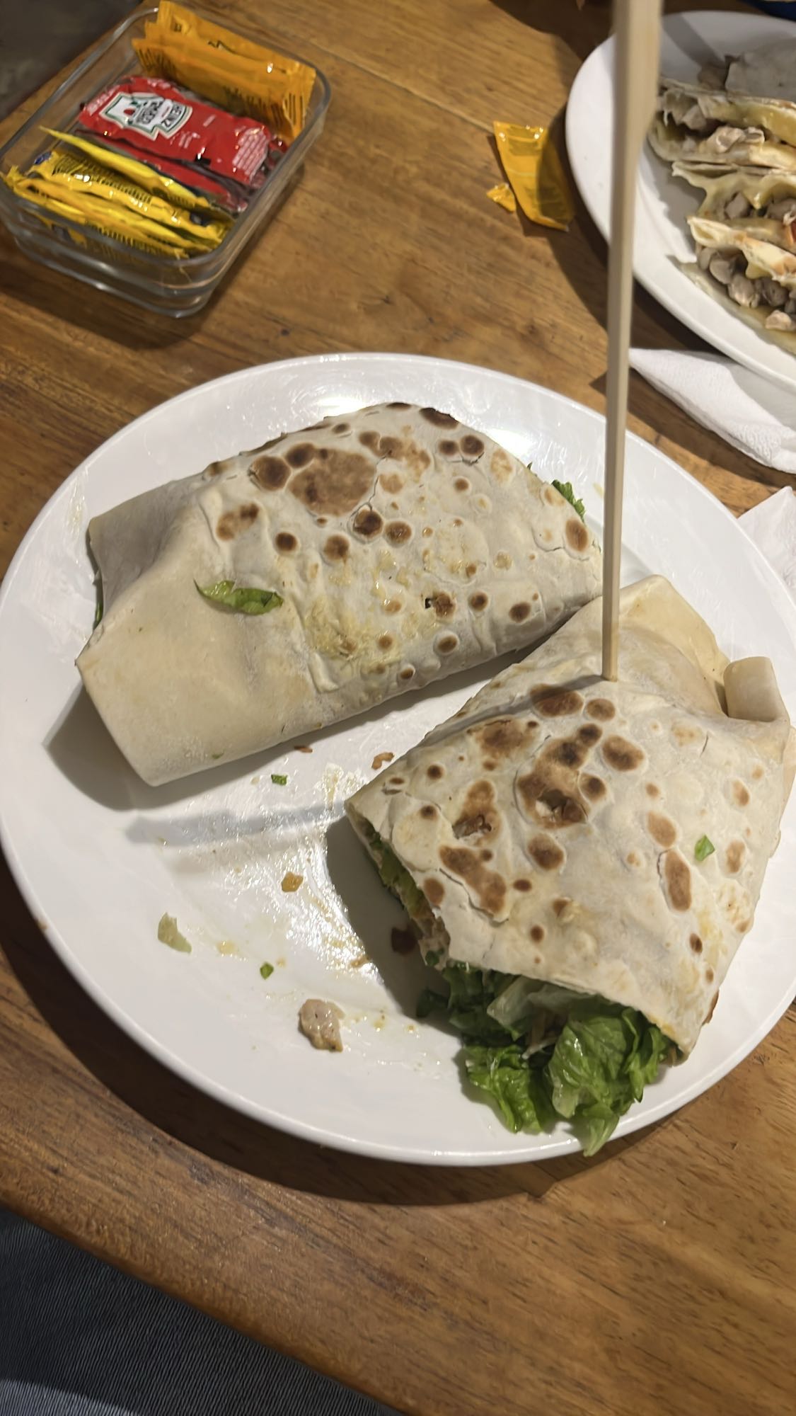 wrap de pollo y verduras