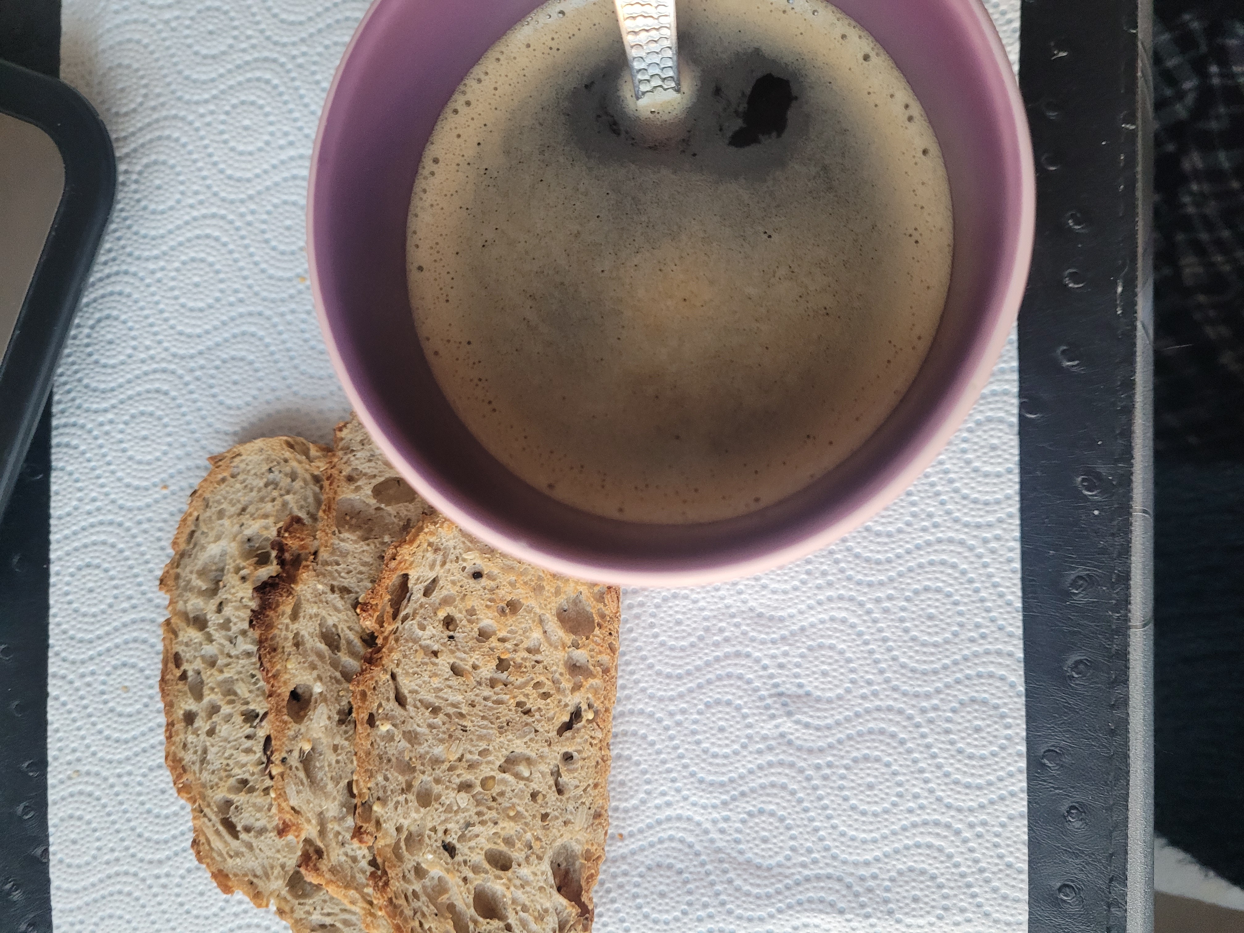 Café et pain complet