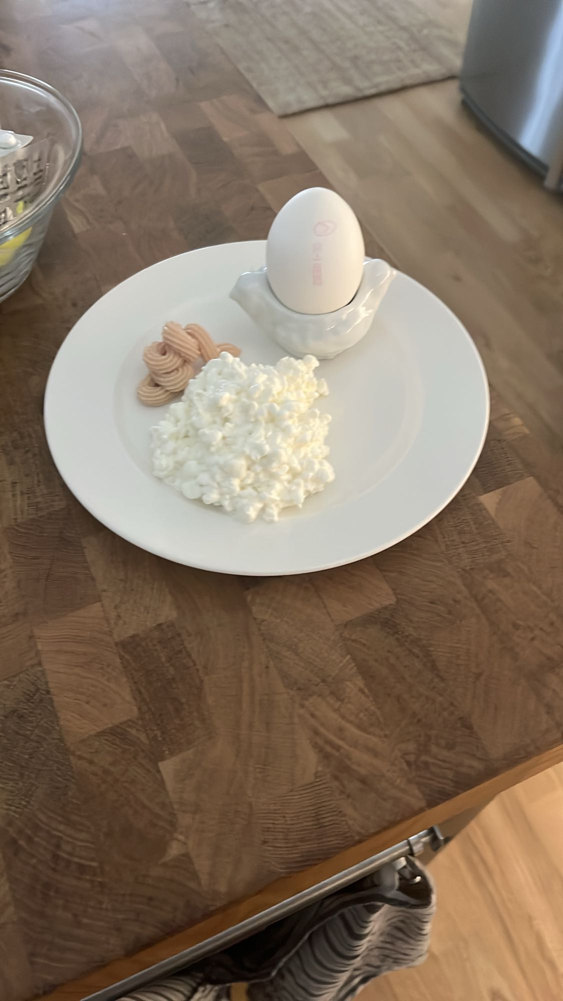 Ägg och keso tallrik