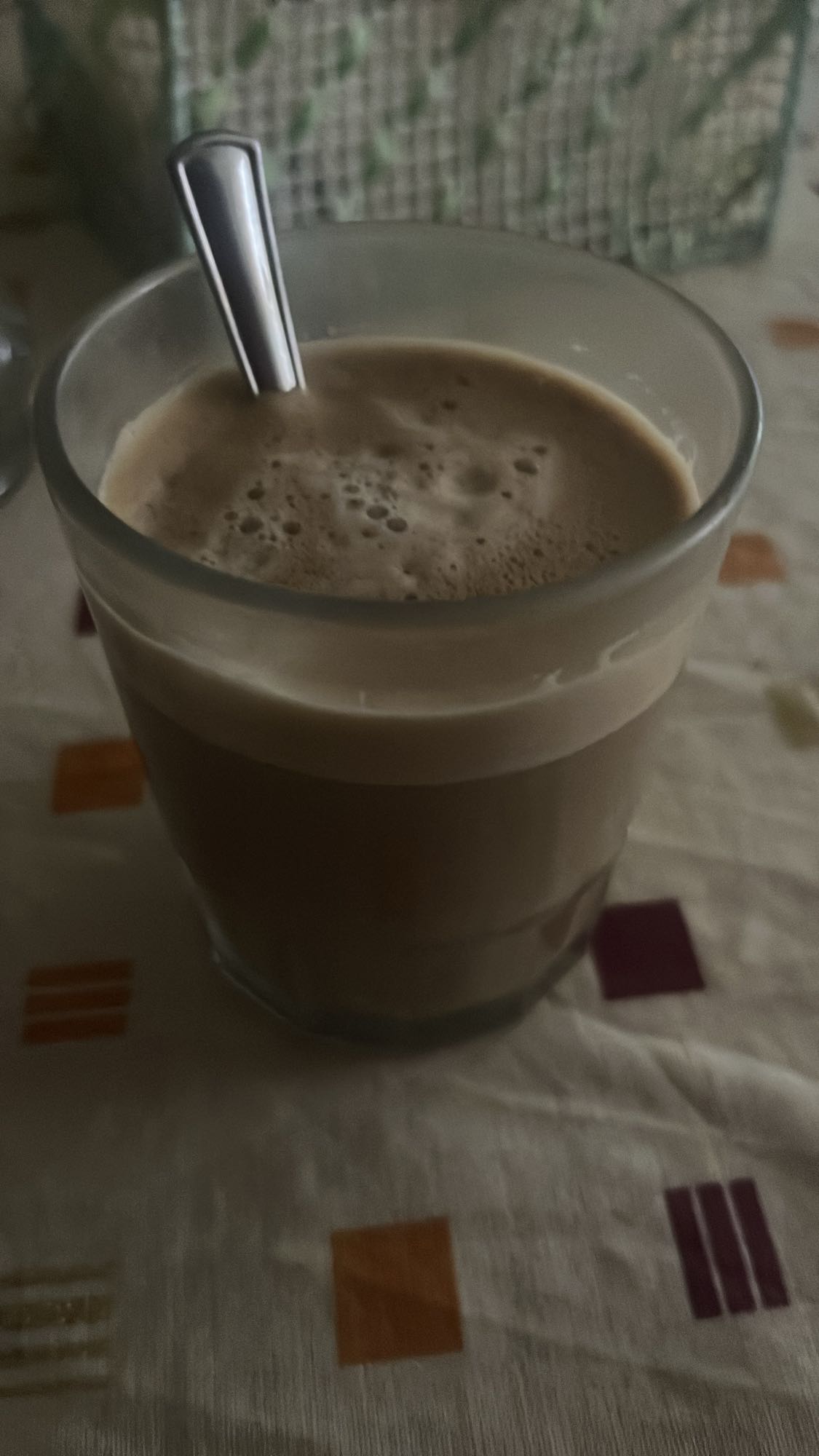 vaso de leche con cacao