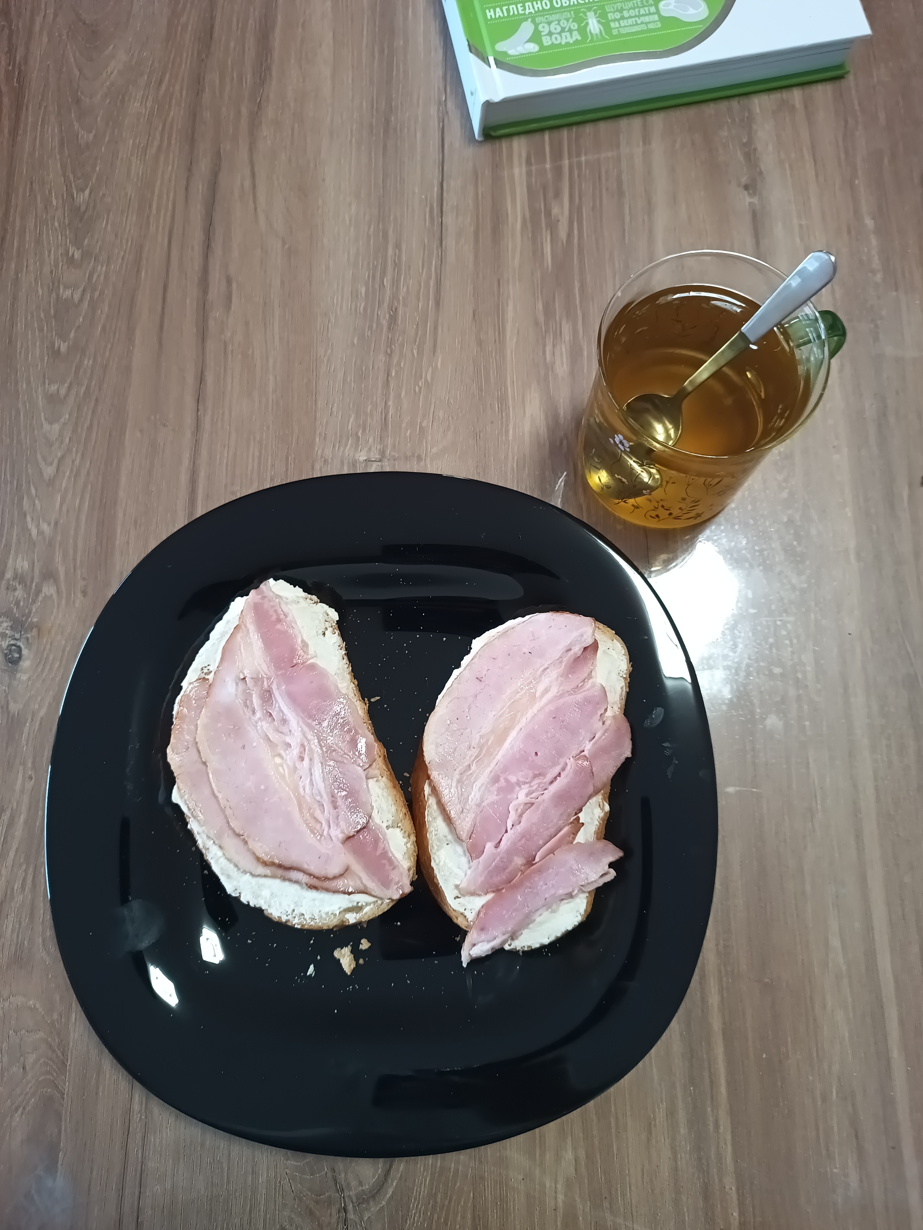 Ham Sandwiches with Tea