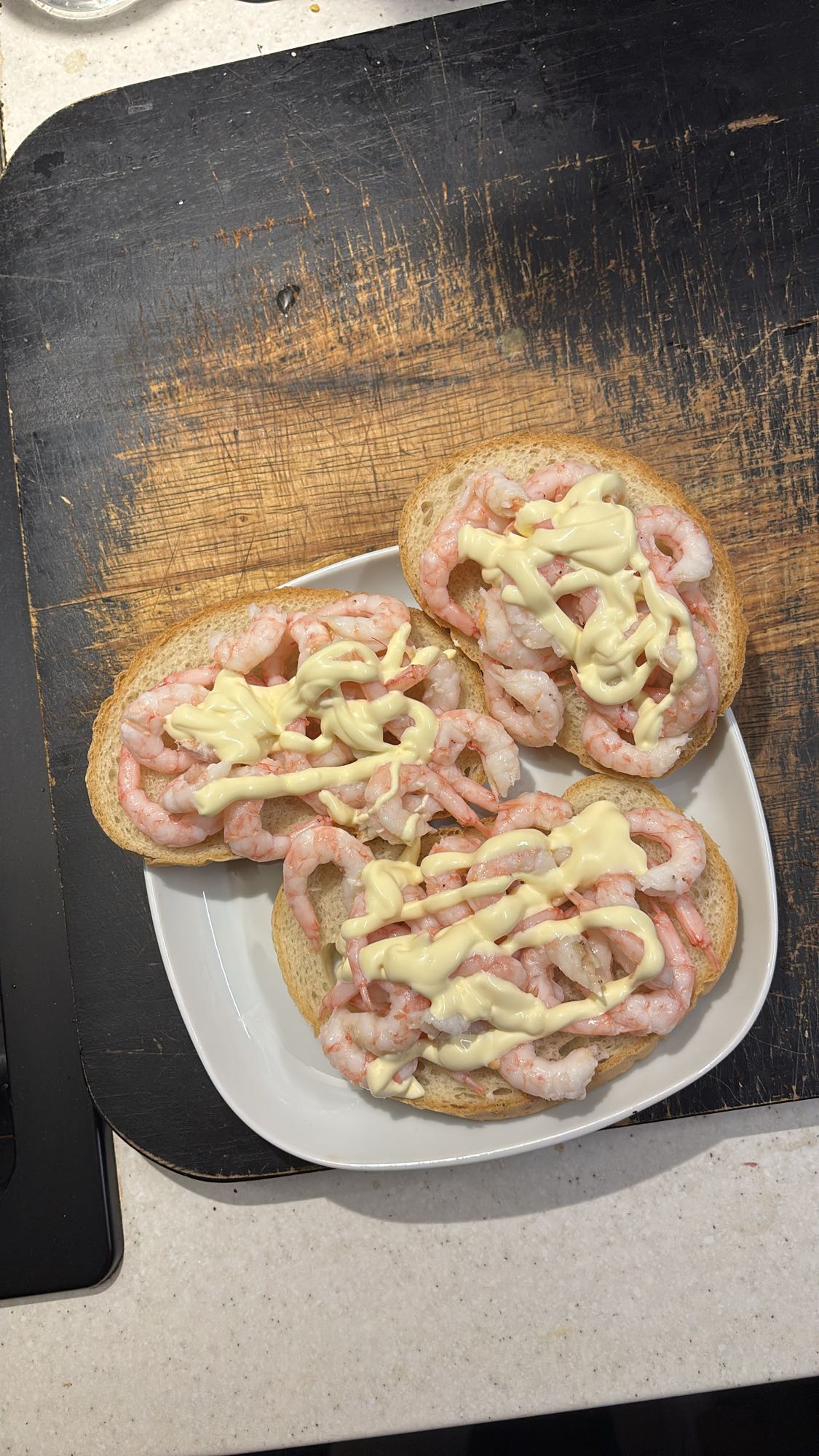 Rekesmørbrød med majones