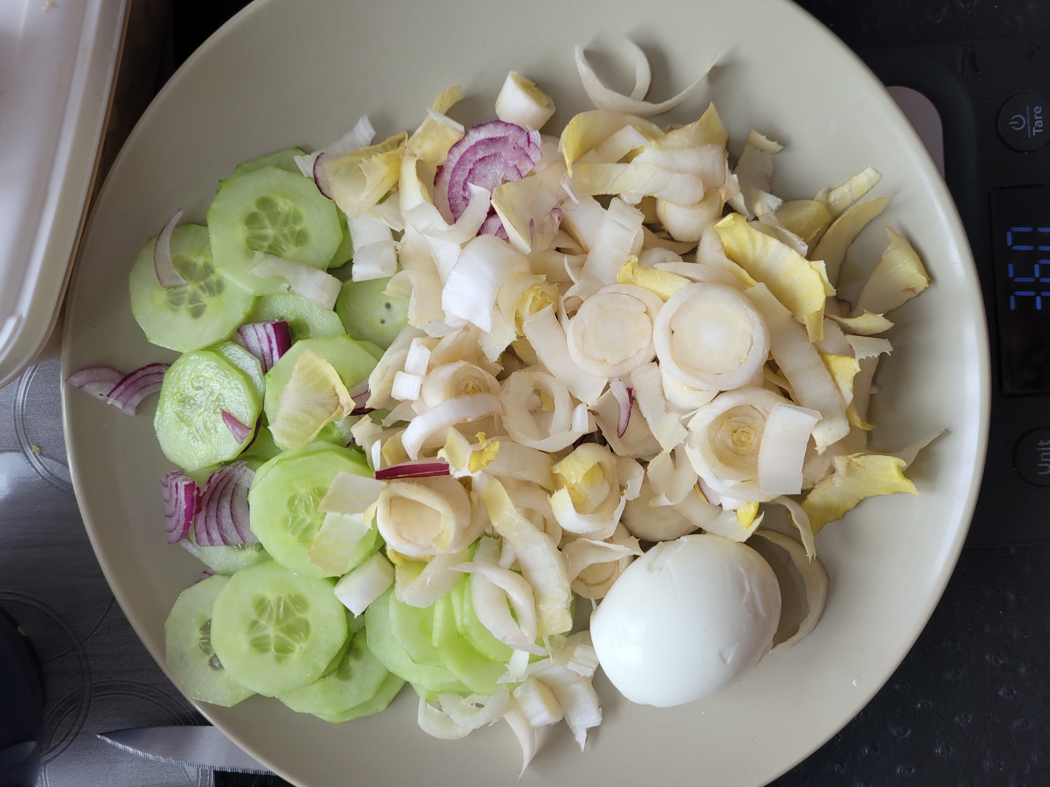Salade œuf crudités