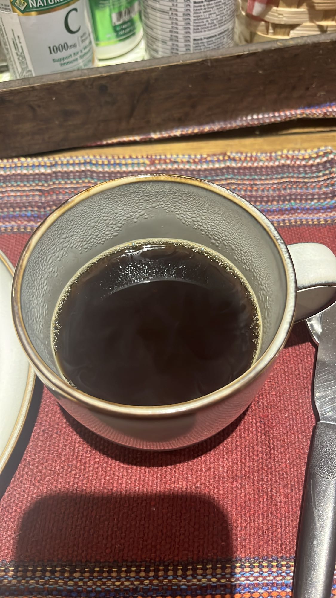 Taza de café negro