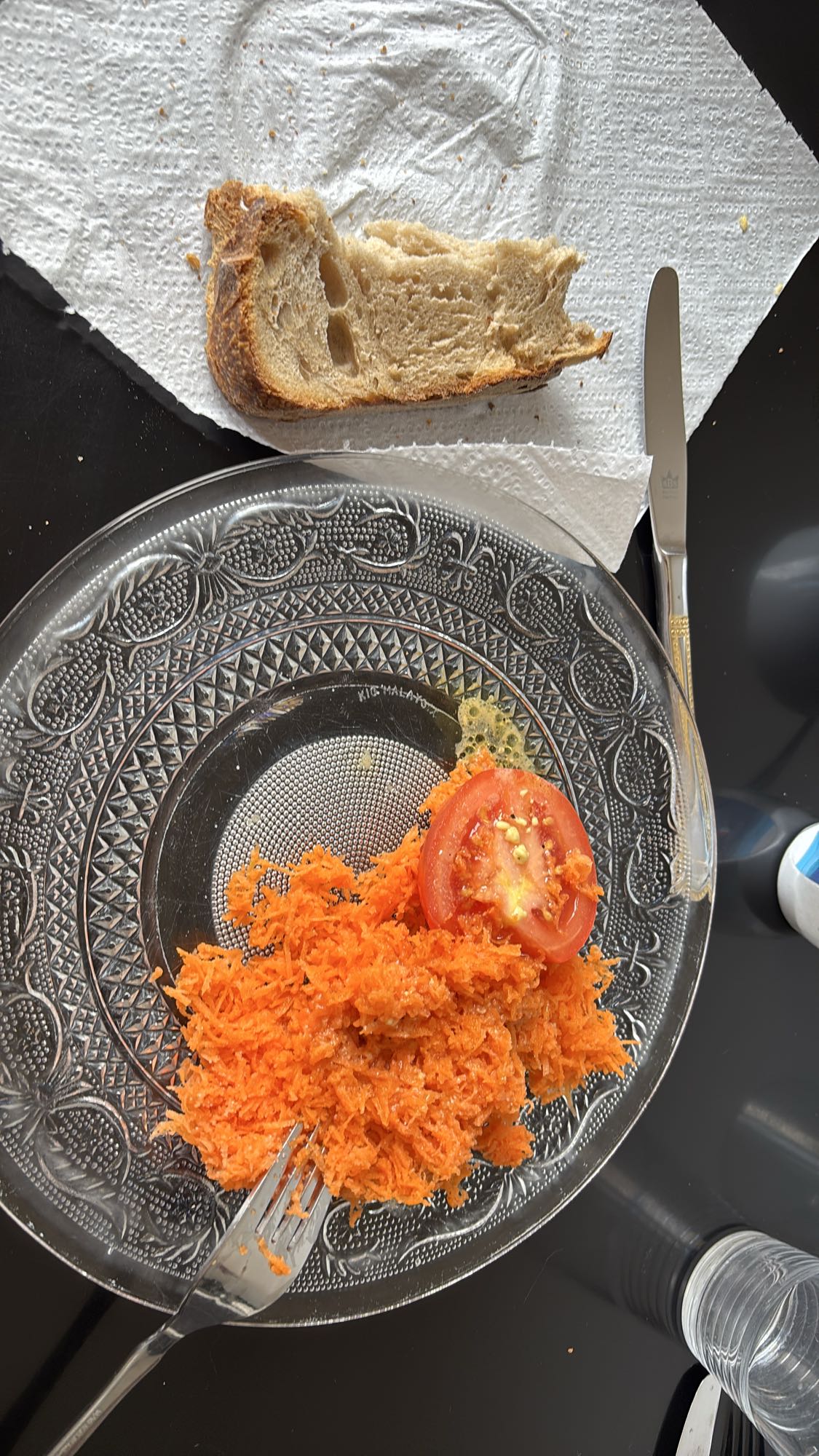 Salade carottes pain