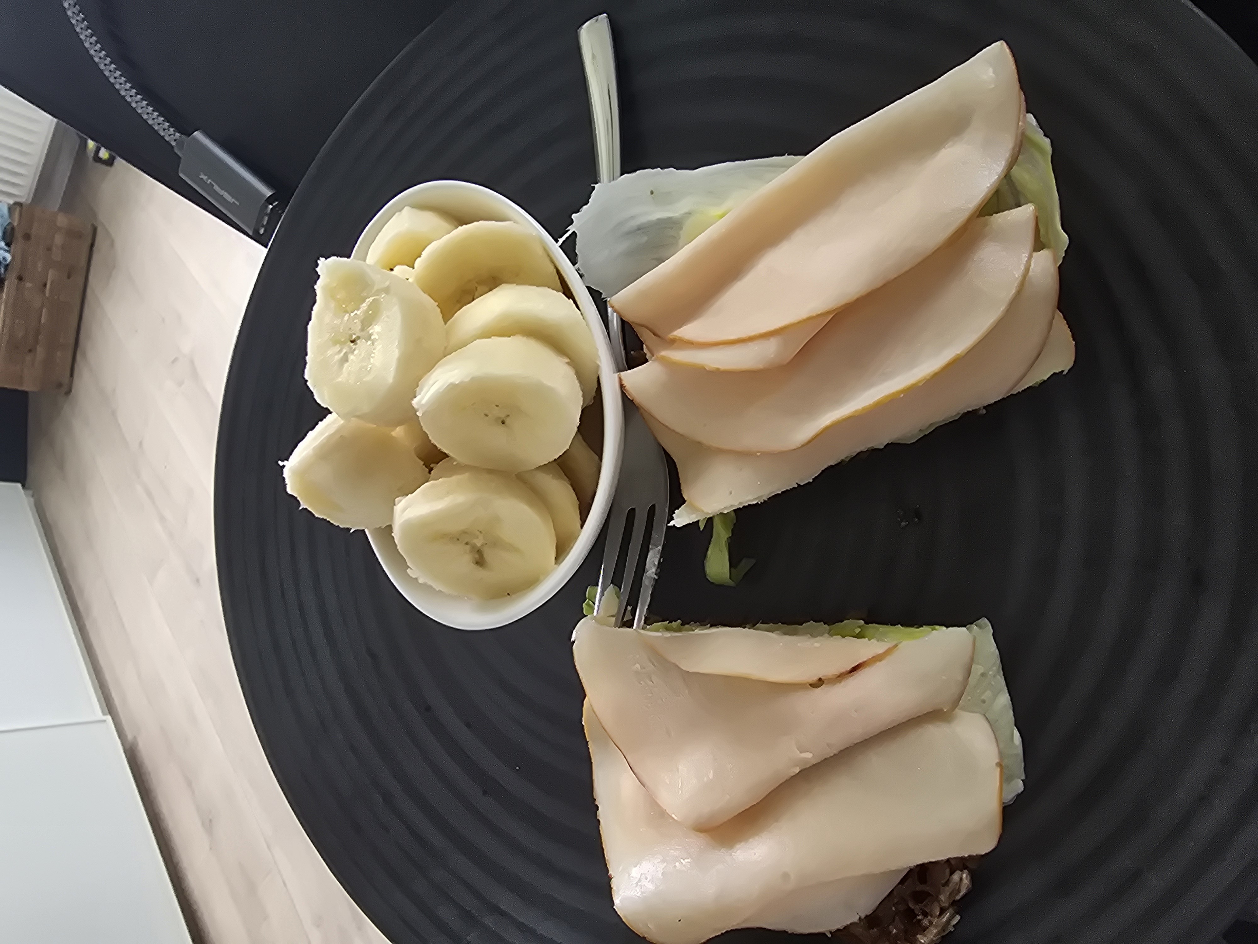 Kalkoenbroodje met banaan