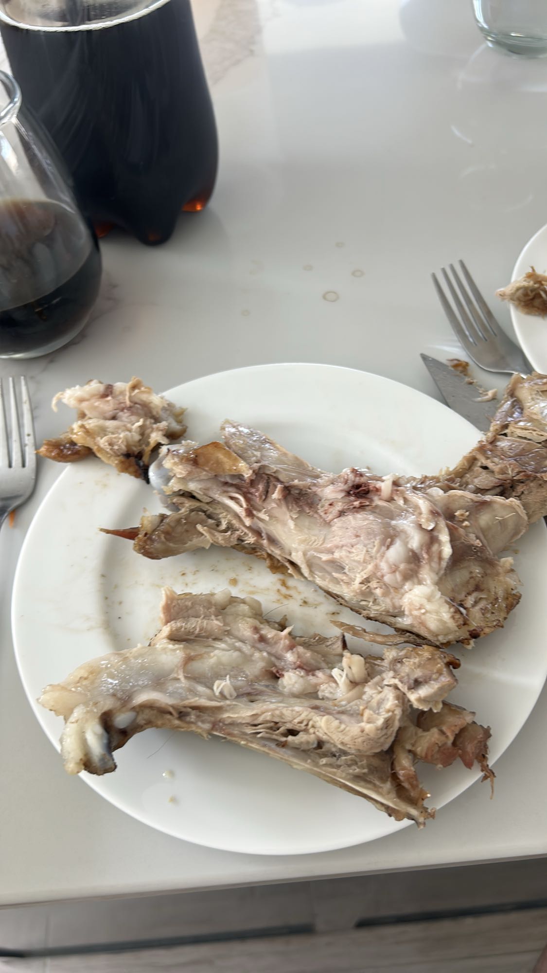 Costillas y refresco