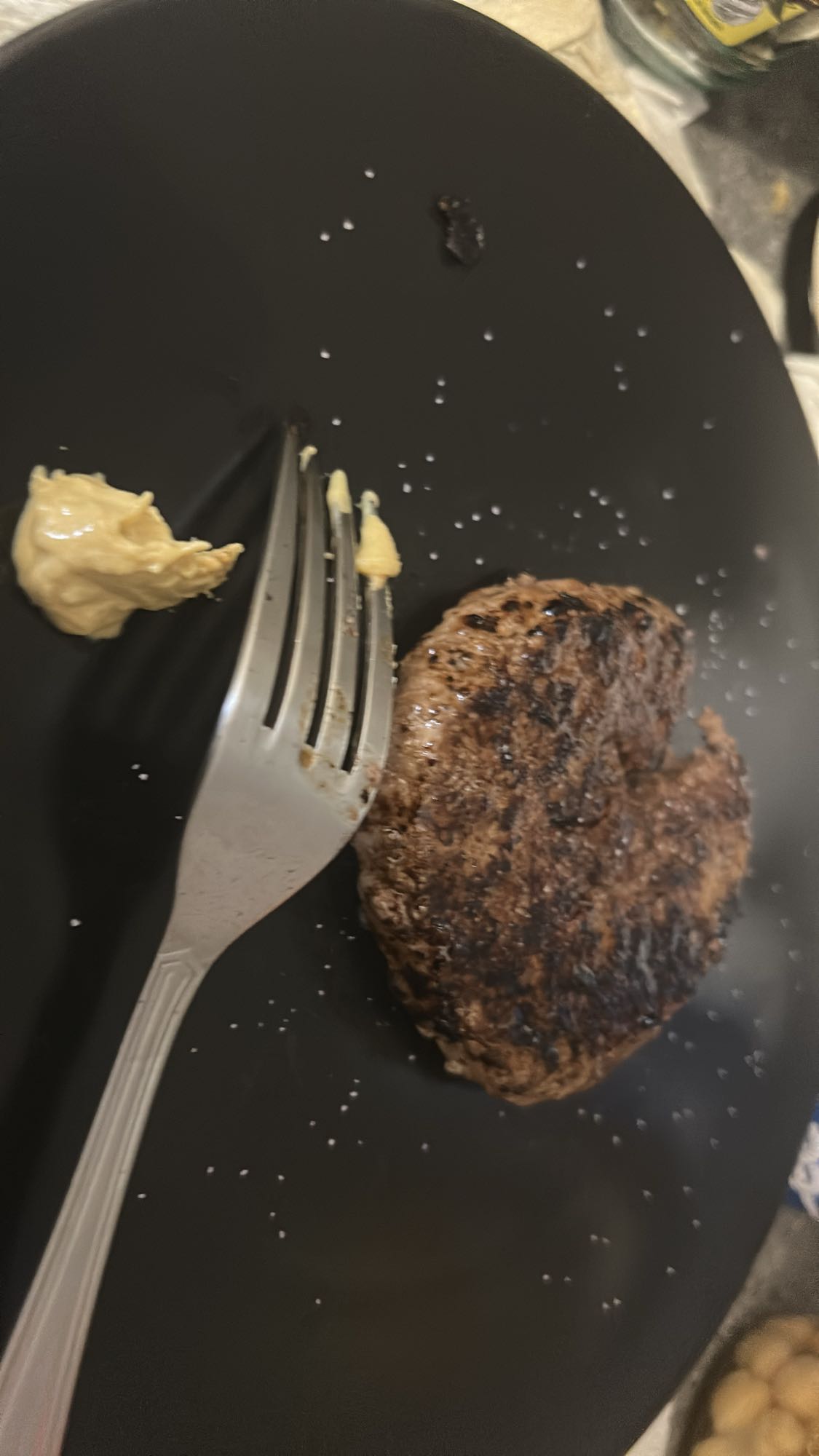 steak haché et moutarde