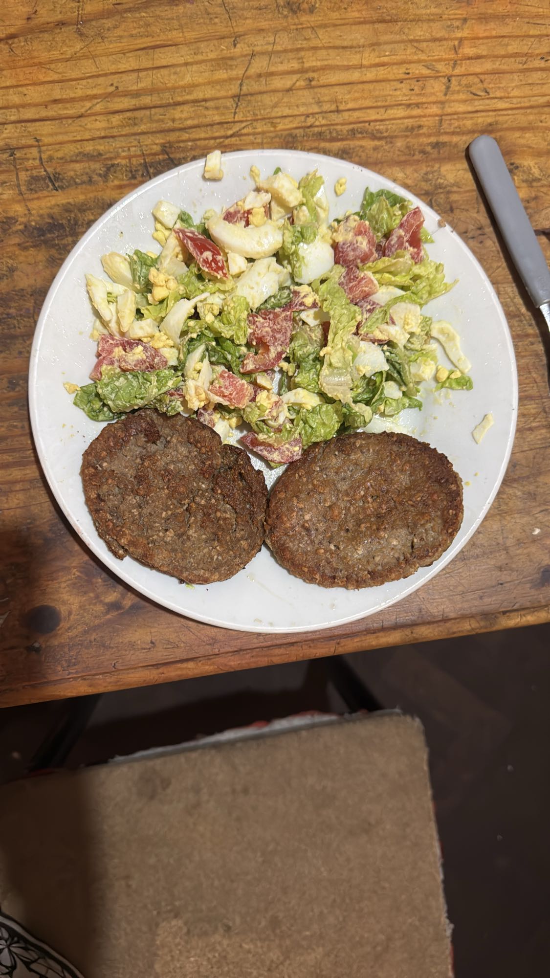 hamburguesas con ensalada