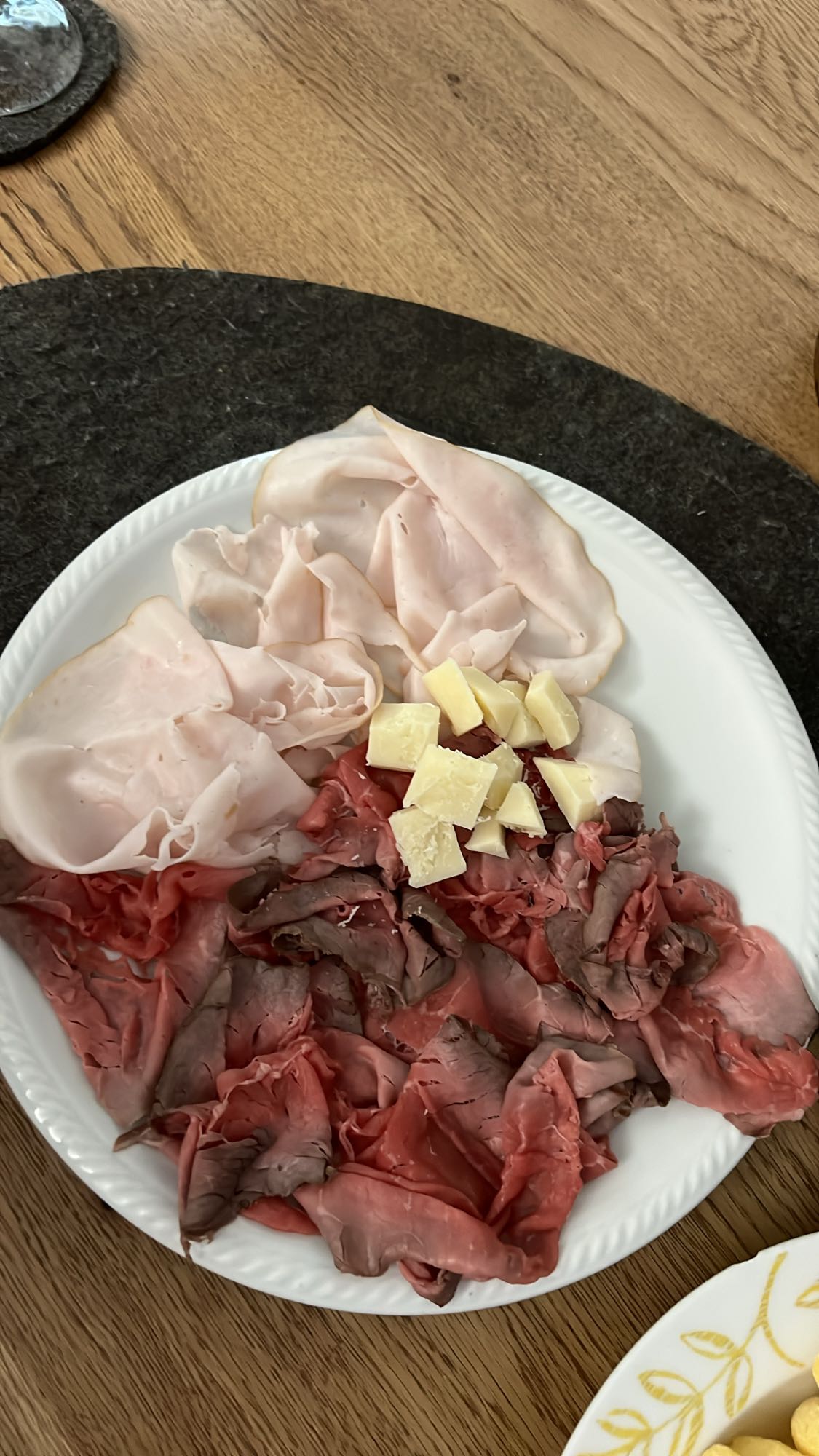 Roast Beef Turkey Cheese Plate